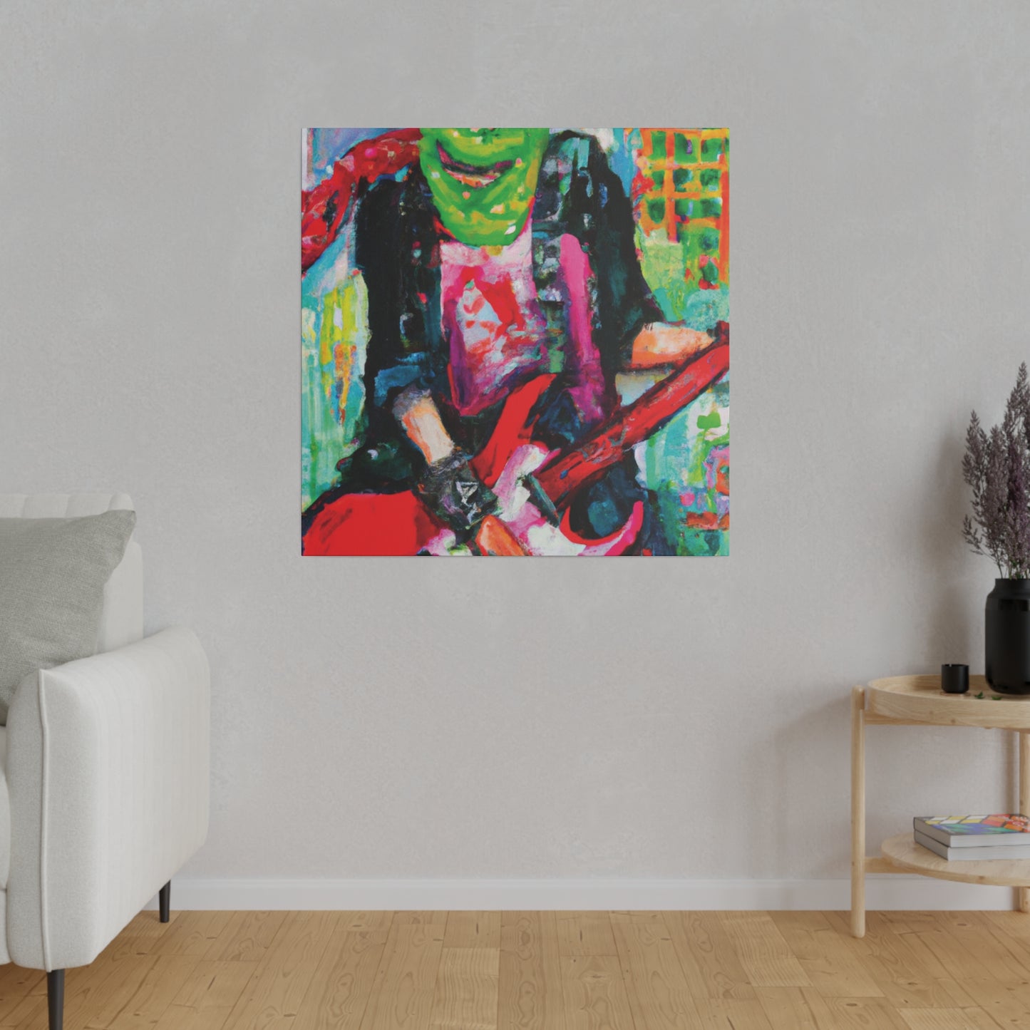 3075J - Rockstar Oil Painting Style Print | Poster | Home Decor | Wall Art | Music Art | Canvas