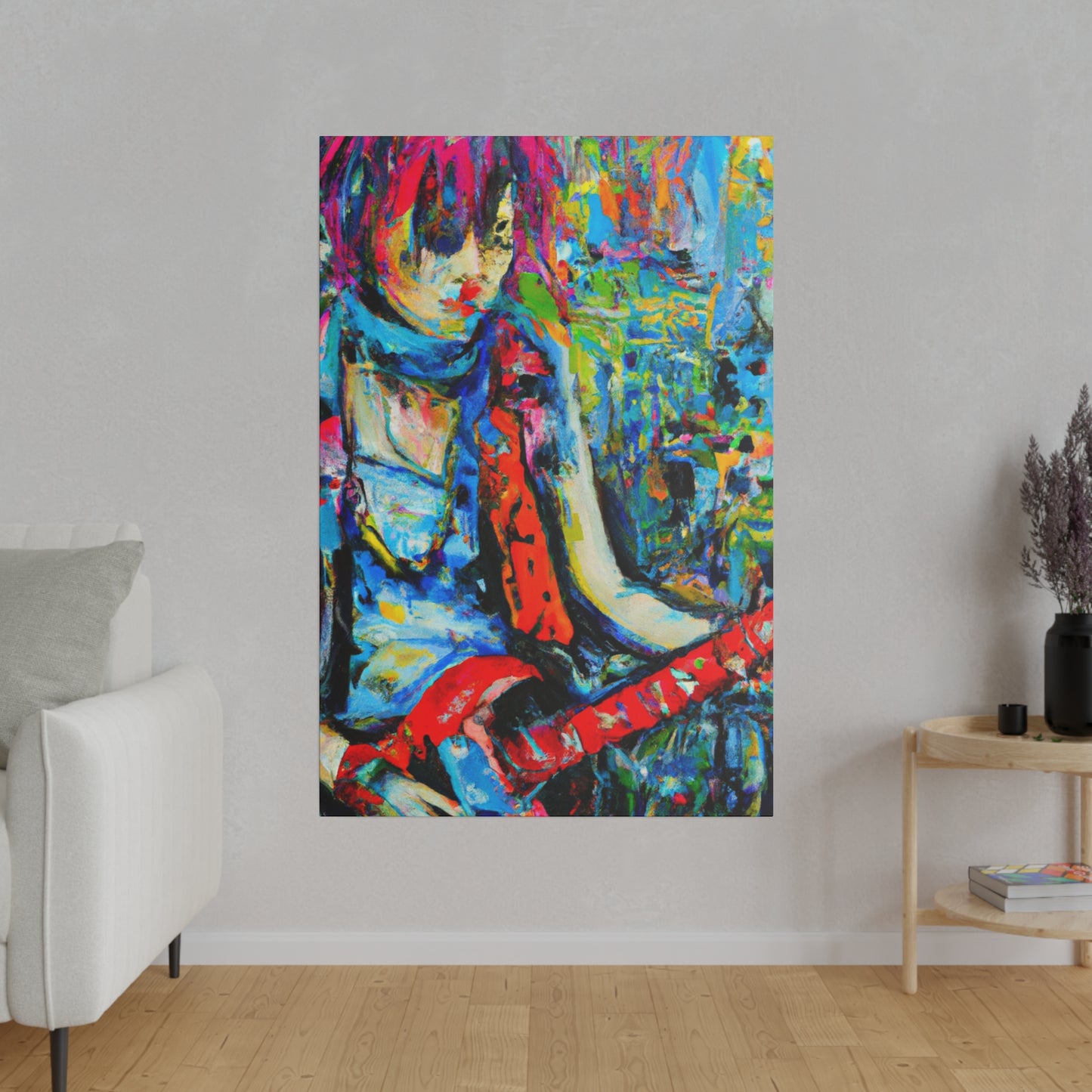 7391A - Rockstar Oil Painting Style Print | Poster | Music Art | Home Decor | Wall Art | Canvas