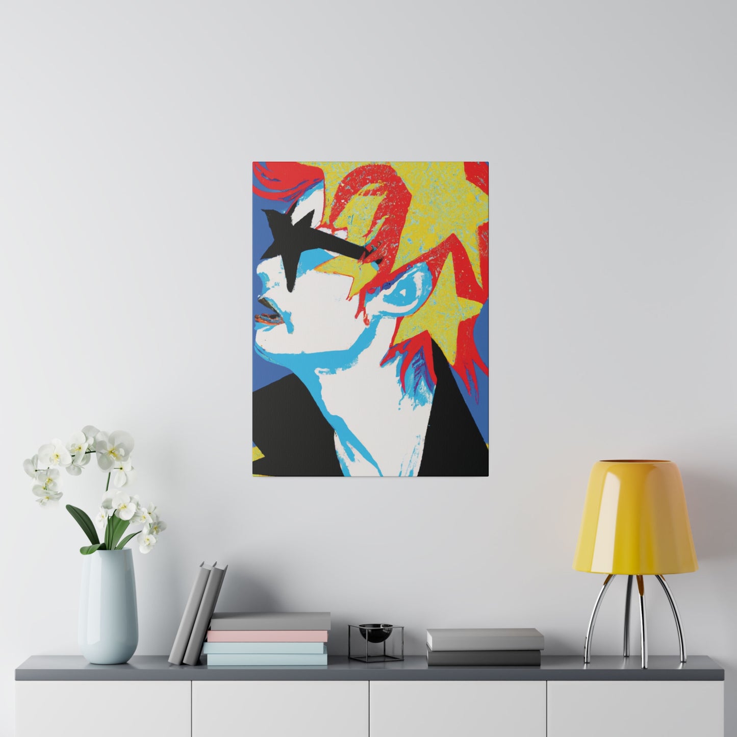 9245E - Rockstar Painting Print | Face | Abstract | Poster | Home Decor | Wall Art | Music Art | Canvas