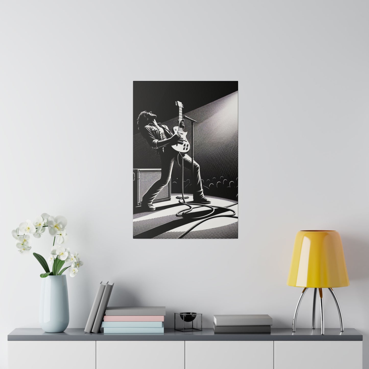 3372J - music art work, rockstar gifts, musician gift ideas, guitar art work, guitar artwork, guitar wall art canvas, playing guitar, decor