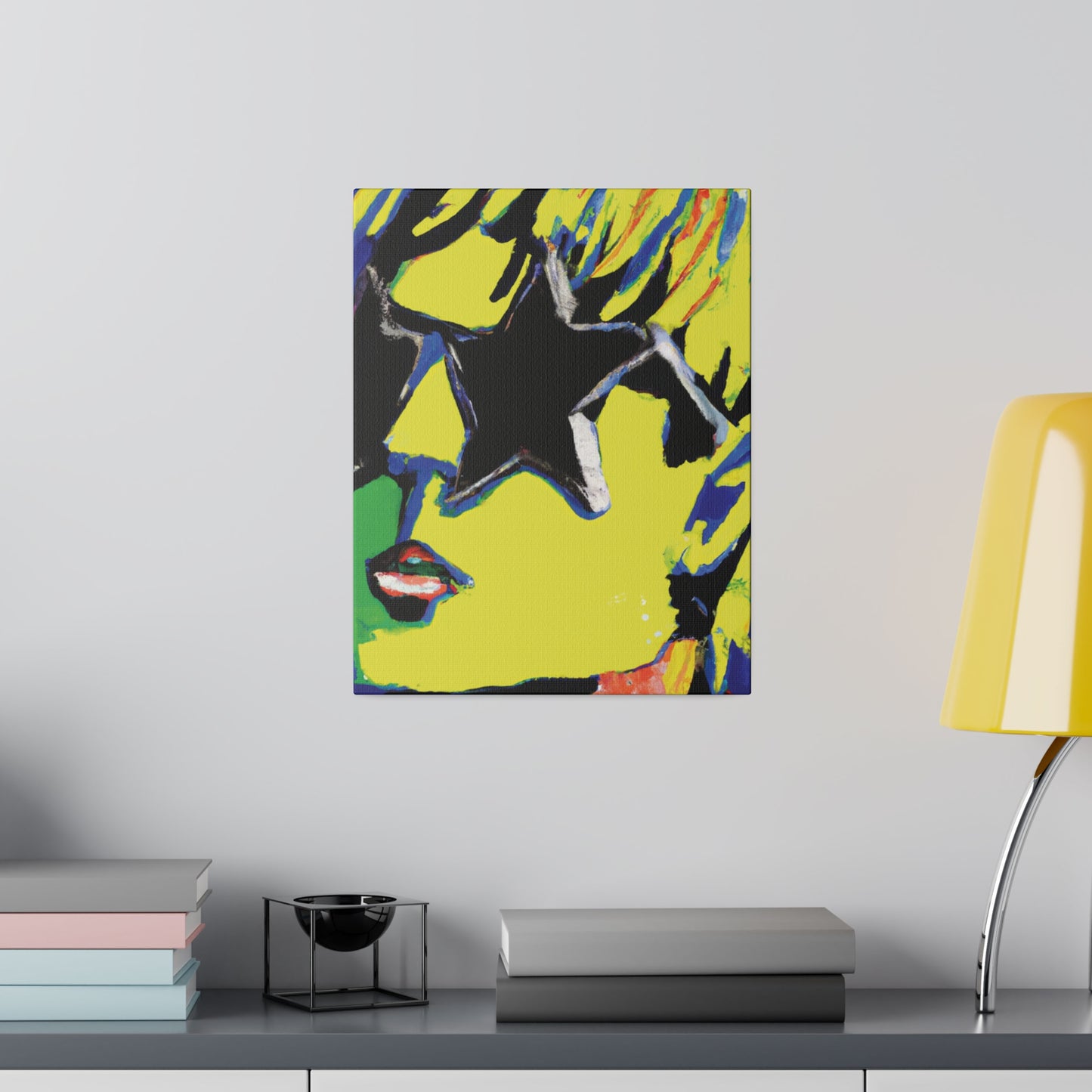 9785T - Rockstar Painting Print | Face | Abstract | Poster | Home Decor | Wall Art | Music Art | Canvas