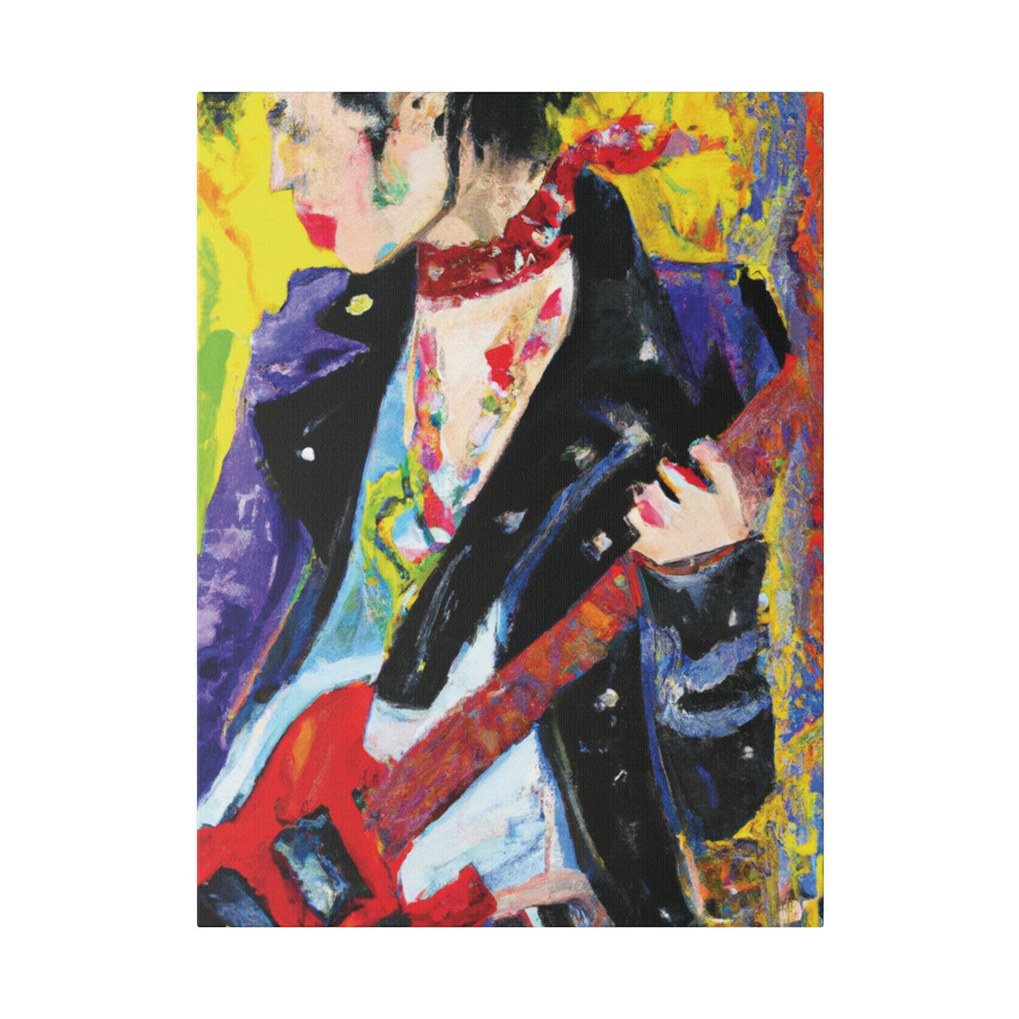 4600X - Rockstar Oil Painting Style Print | Poster | Home Decor | Wall Art | Music Art | Canvas