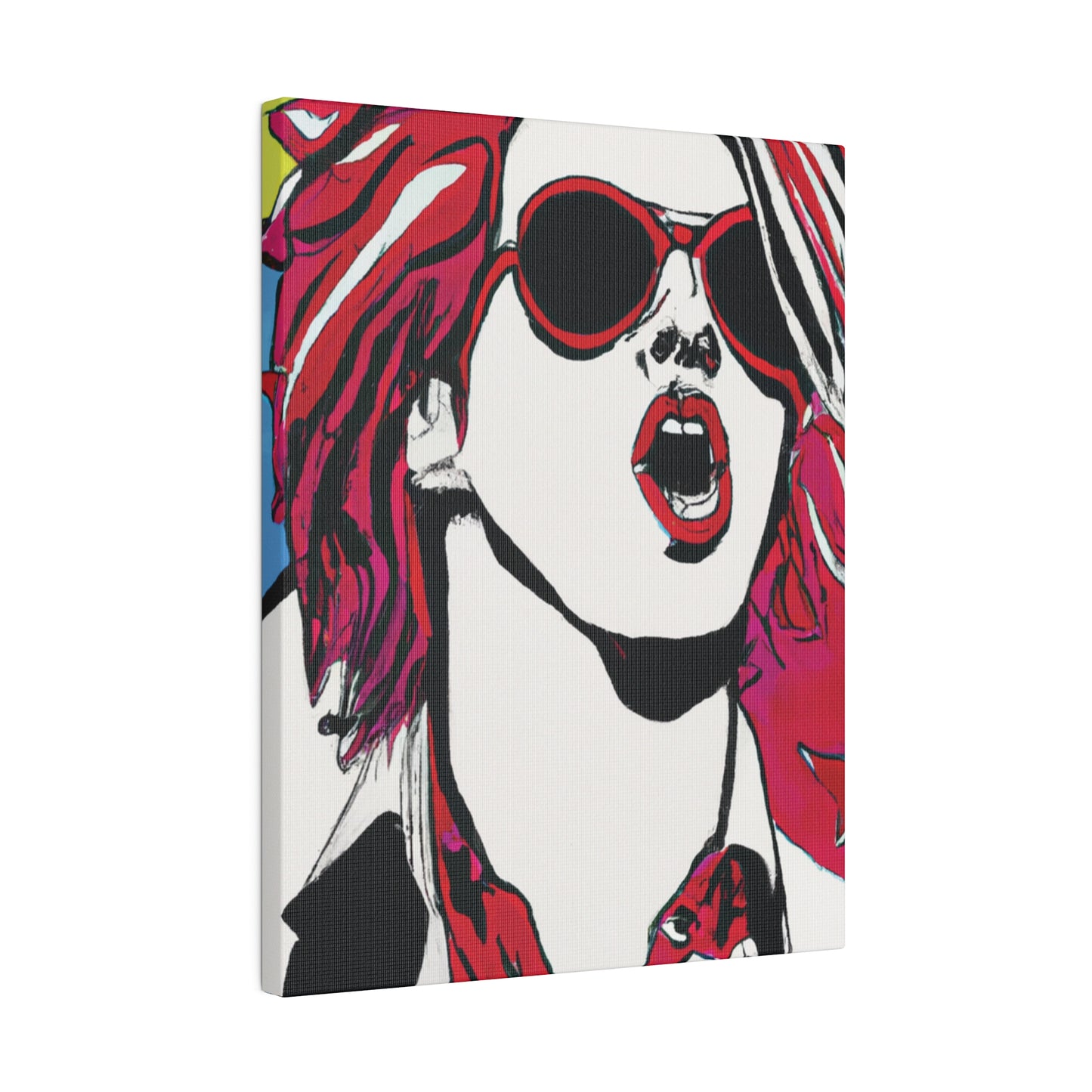 4390K - Rockstar Painting Print | Face | Abstract | Poster | Home Decor | Wall Art | Music Art | Canvas