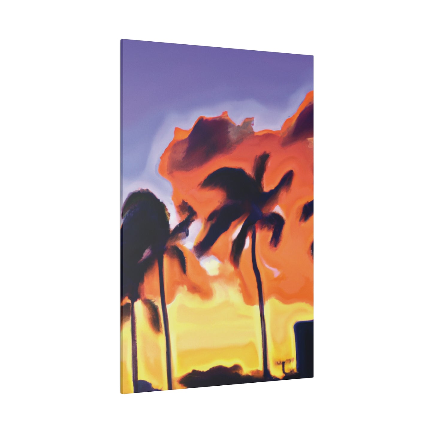 3415F - Miami Beach Sunset Painting Print | Miami | Beach | Sunset | Poster | Home Decor | Wall Art | Canvas