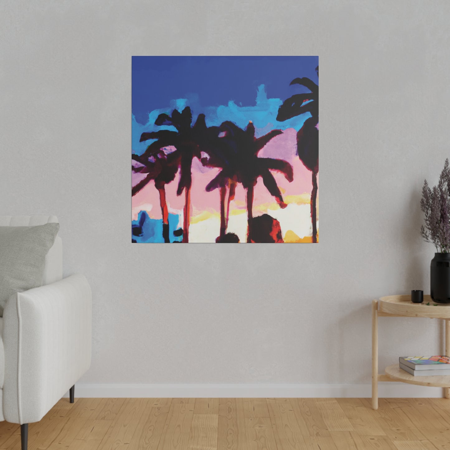 9453C - Miami Beach Sunset Painting Print | Miami | Beach | Sunset | Poster | Home Decor | Wall Art | Canvas