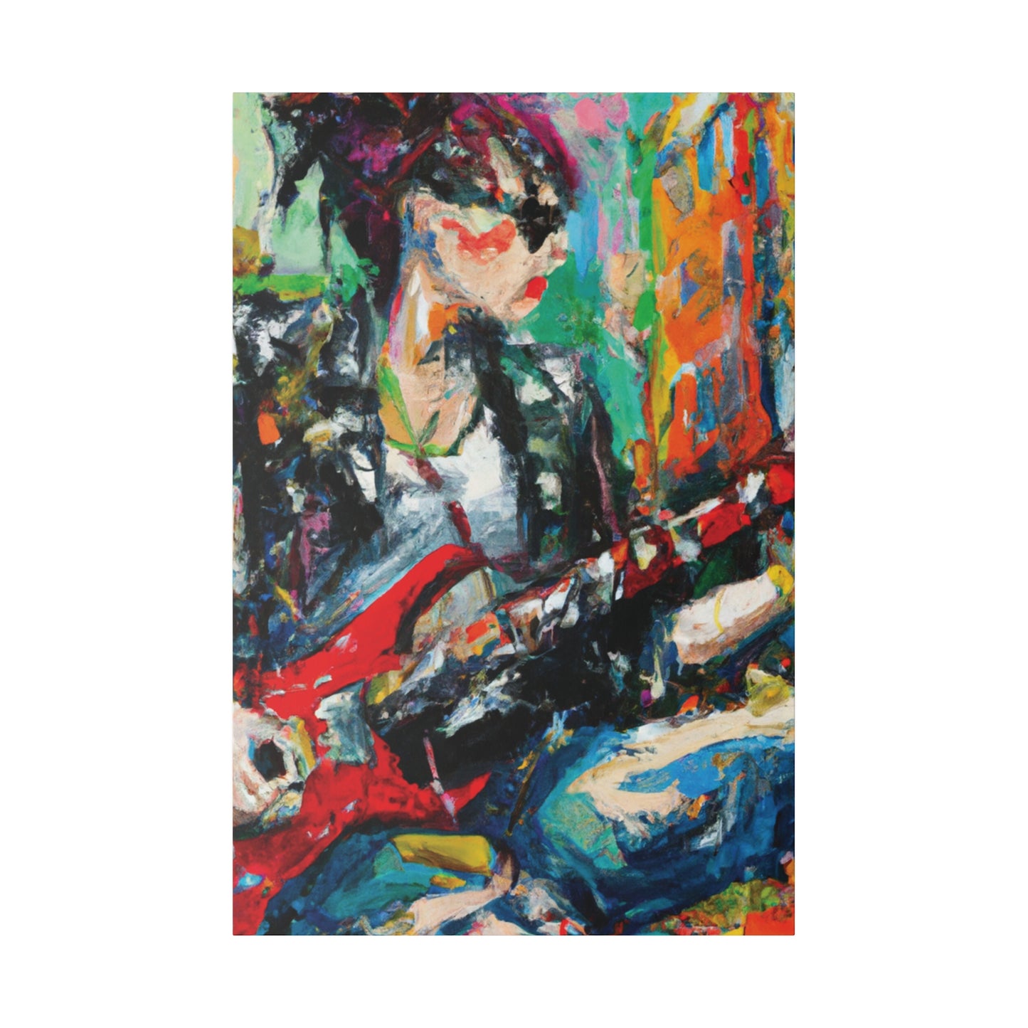 8390L - Rockstar Oil Painting Style Print | Poster | Home Decor | Wall Art | Music Art | Canvas