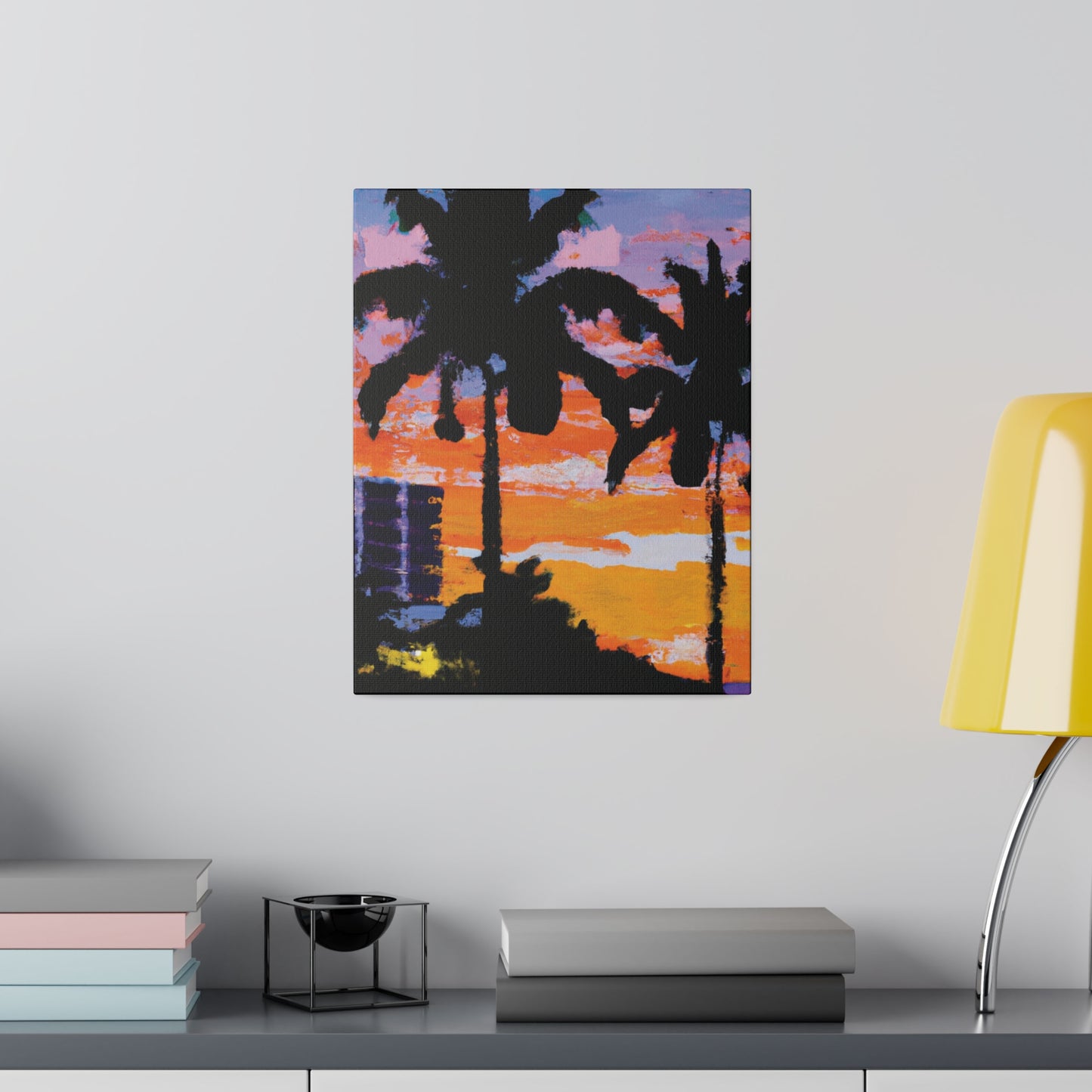 4756G - Miami Beach Sunset Painting Print | Miami | Beach | Sunset | Poster | Home Decor | Wall Art | Canvas