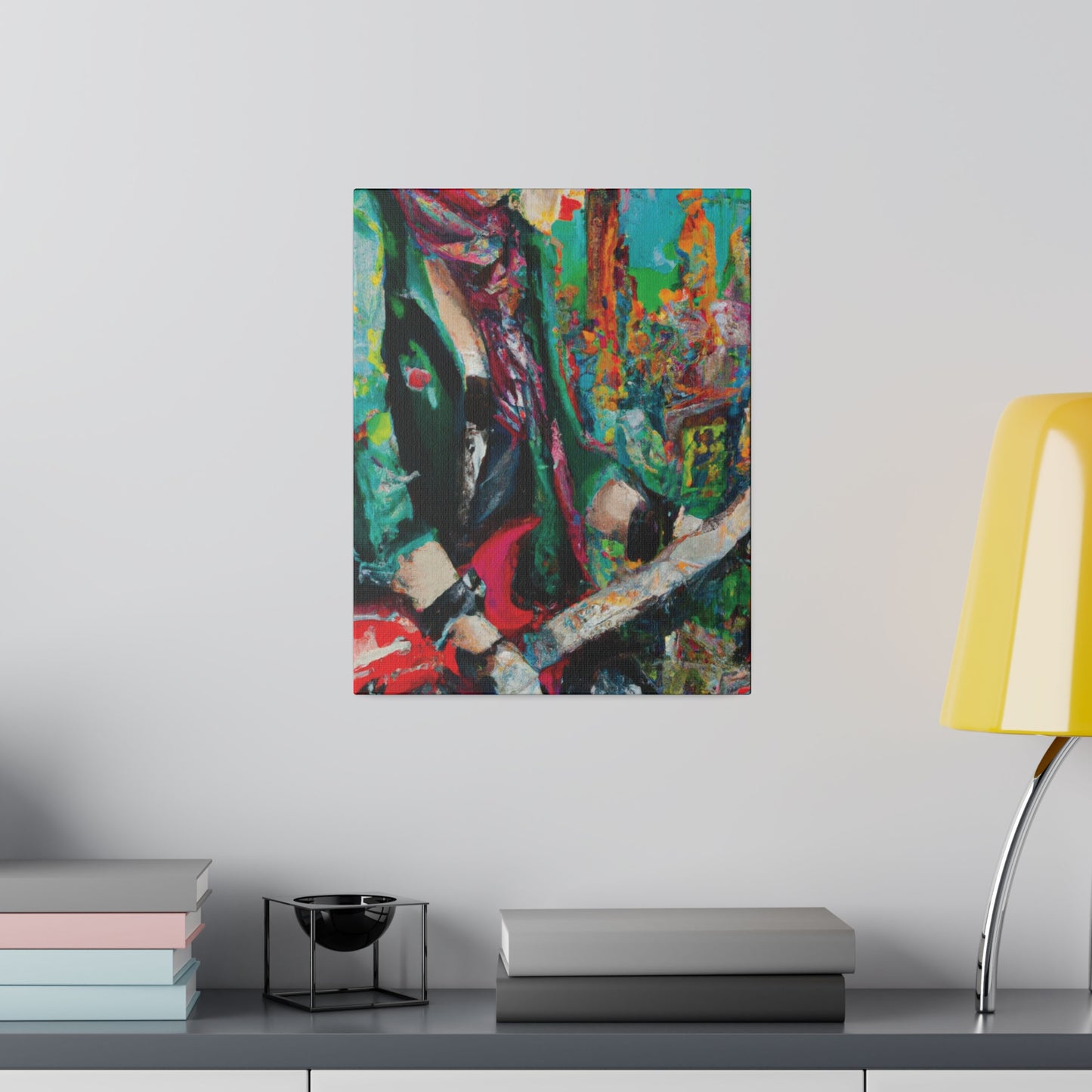 8679Y - Rockstar Oil Painting Style Print | Poster | Home Decor | Wall Art | Music Art | Canvas