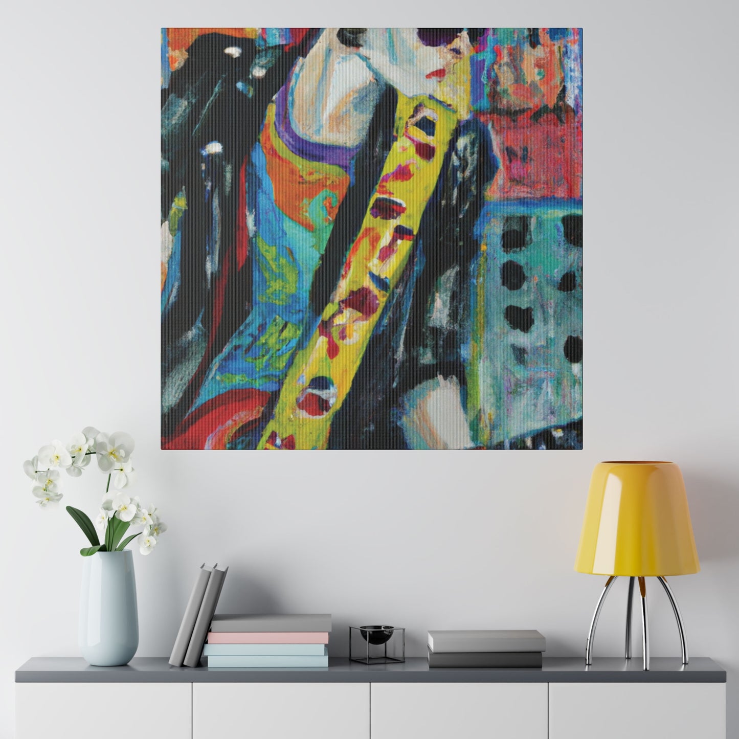 6518A - Rockstar Oil Painting Style Print | Poster | Home Decor | Wall Art | Music Art | Canvas