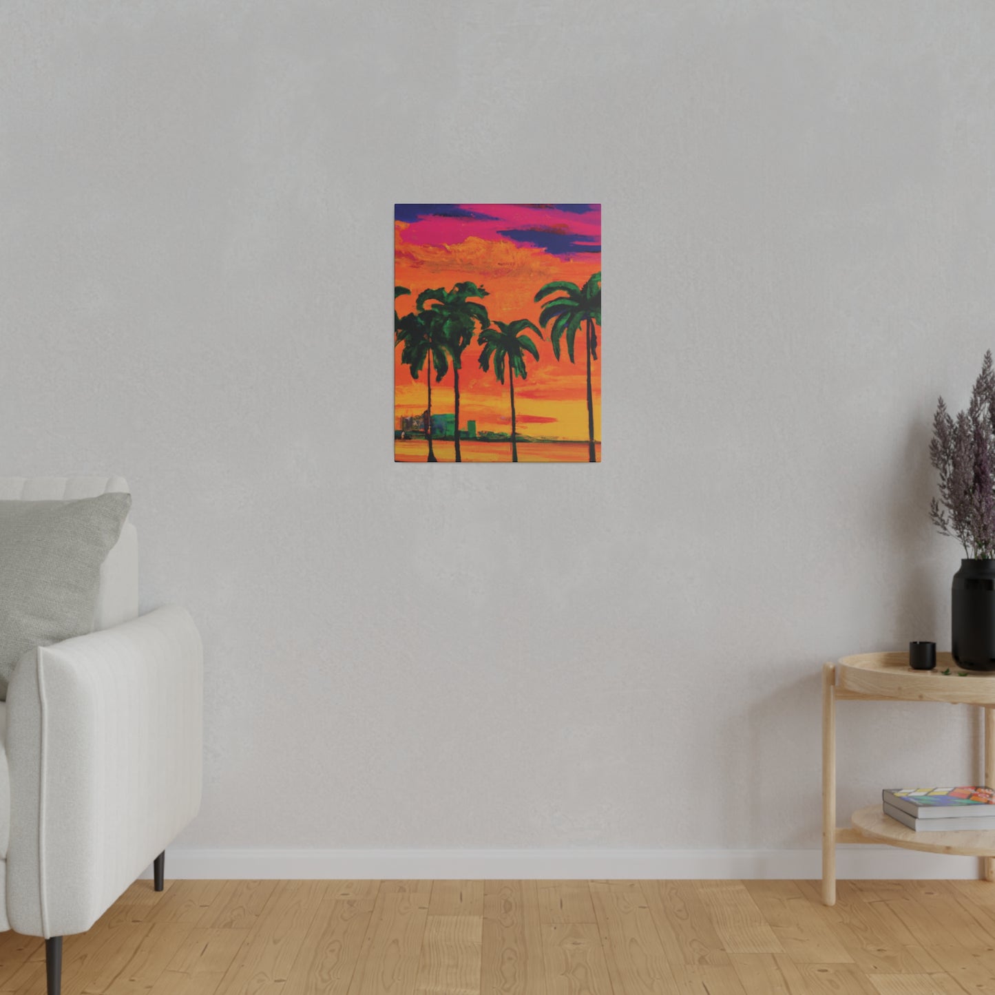 7389Y - Miami Beach Sunset Painting Print | Miami | Beach | Sunset | Poster | Home Decor | Wall Art | Canvas