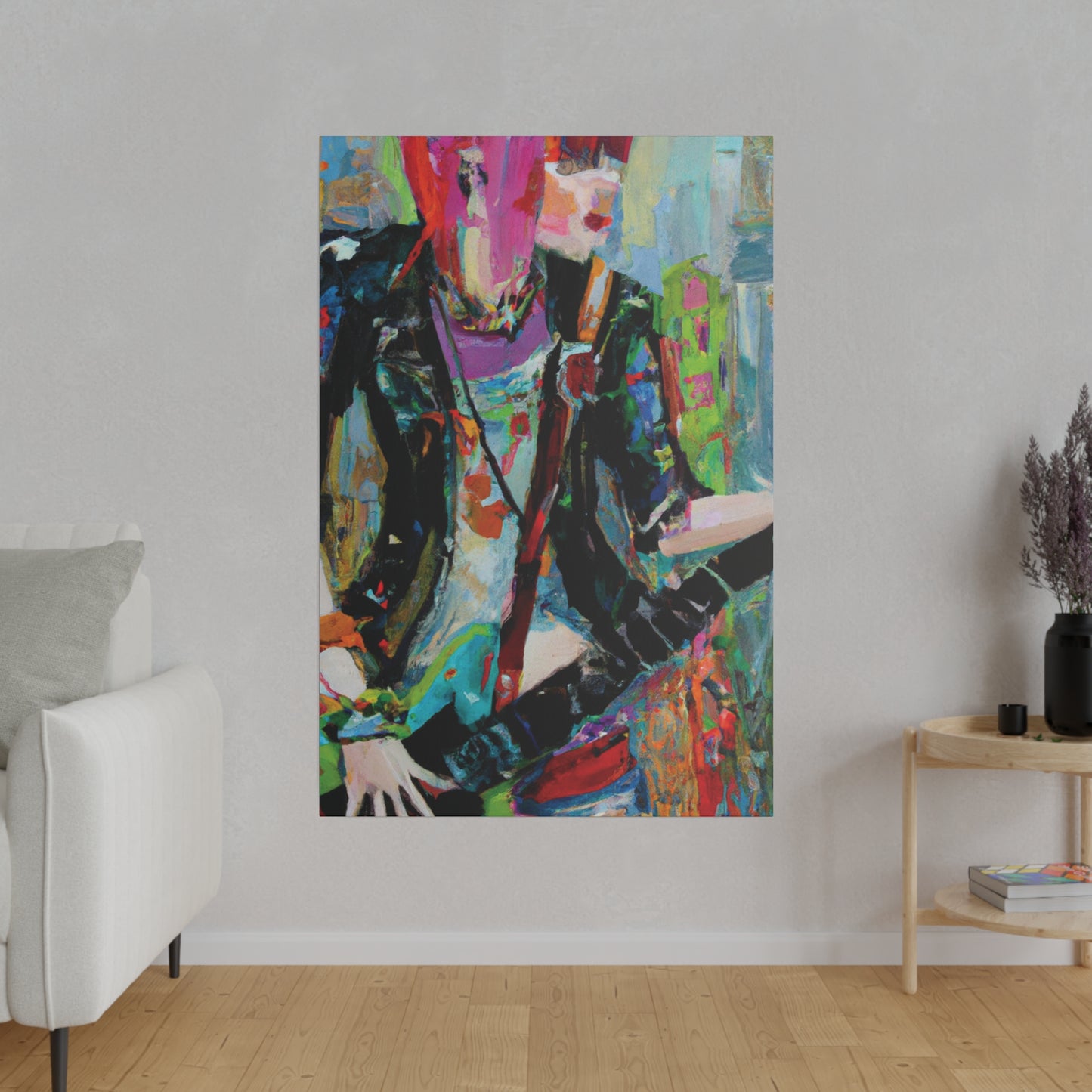 745O - Rockstar Oil Painting Style Print | Poster | Home Decor | Wall Art | Music Art | Canvas