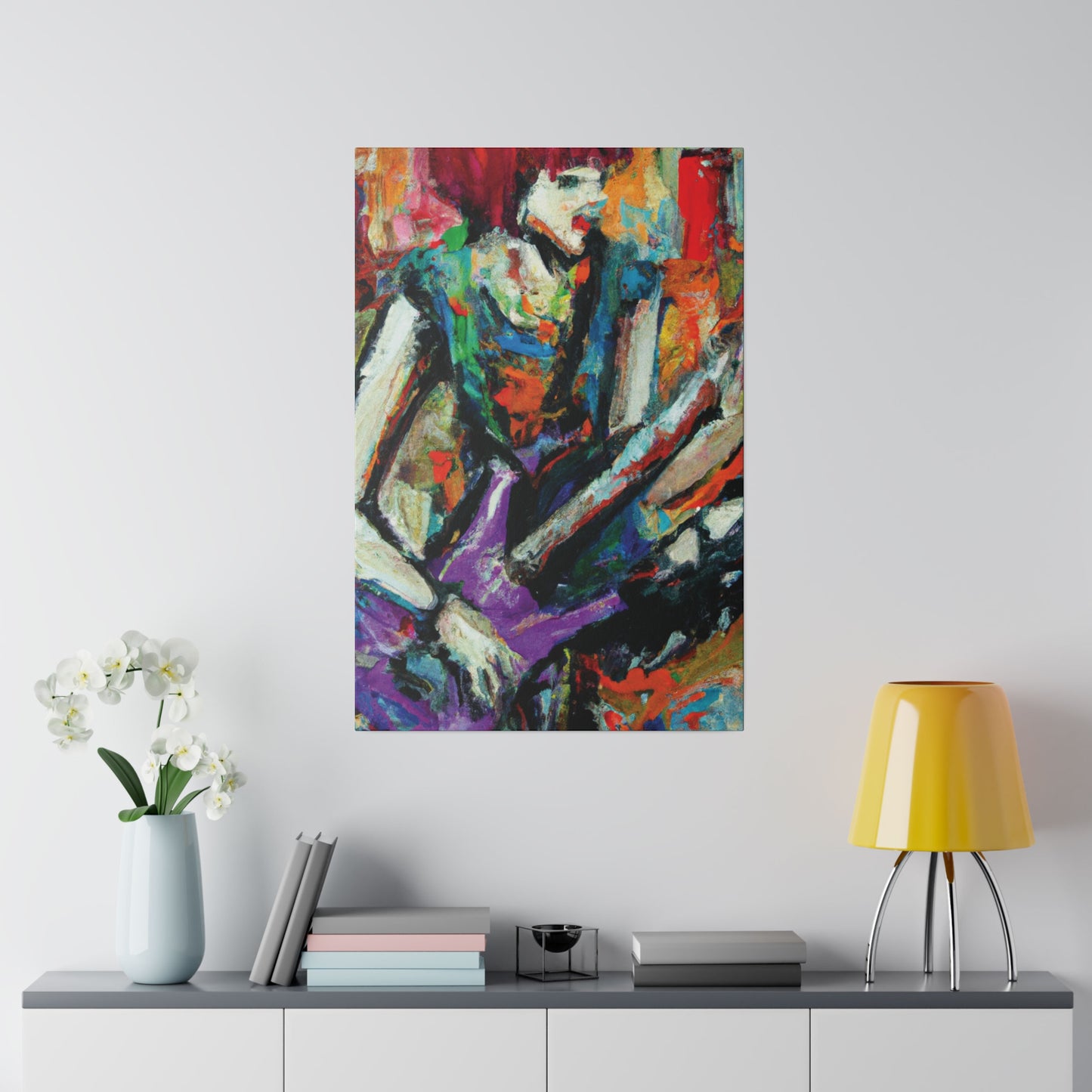 2354A - Rockstar Oil Painting Style Print | Poster | Home Decor | Wall Art | Music Art | Canvas