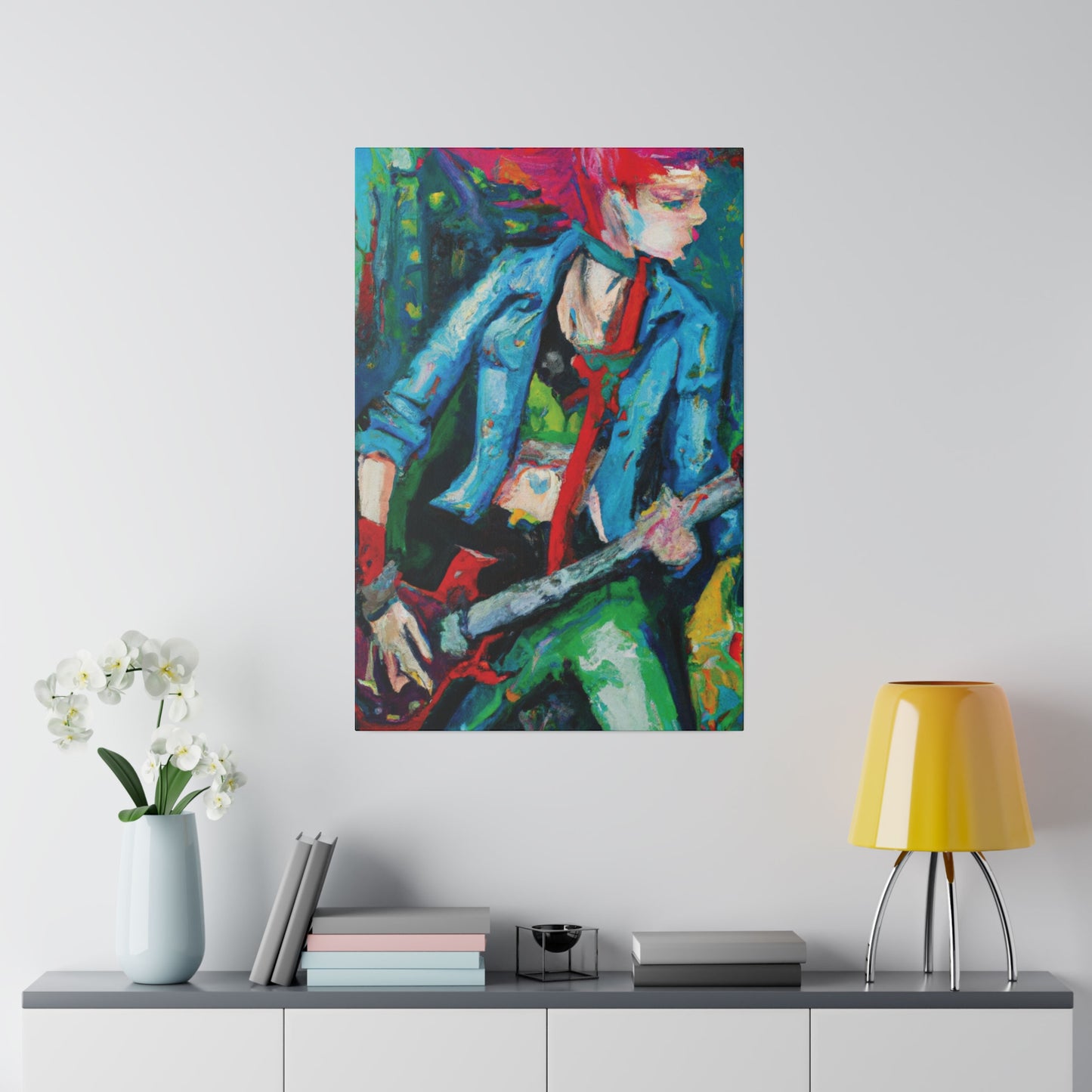 6775F - Rockstar Oil Painting Style Print | Poster | Home Decor | Wall Art | Music Art | Canvas