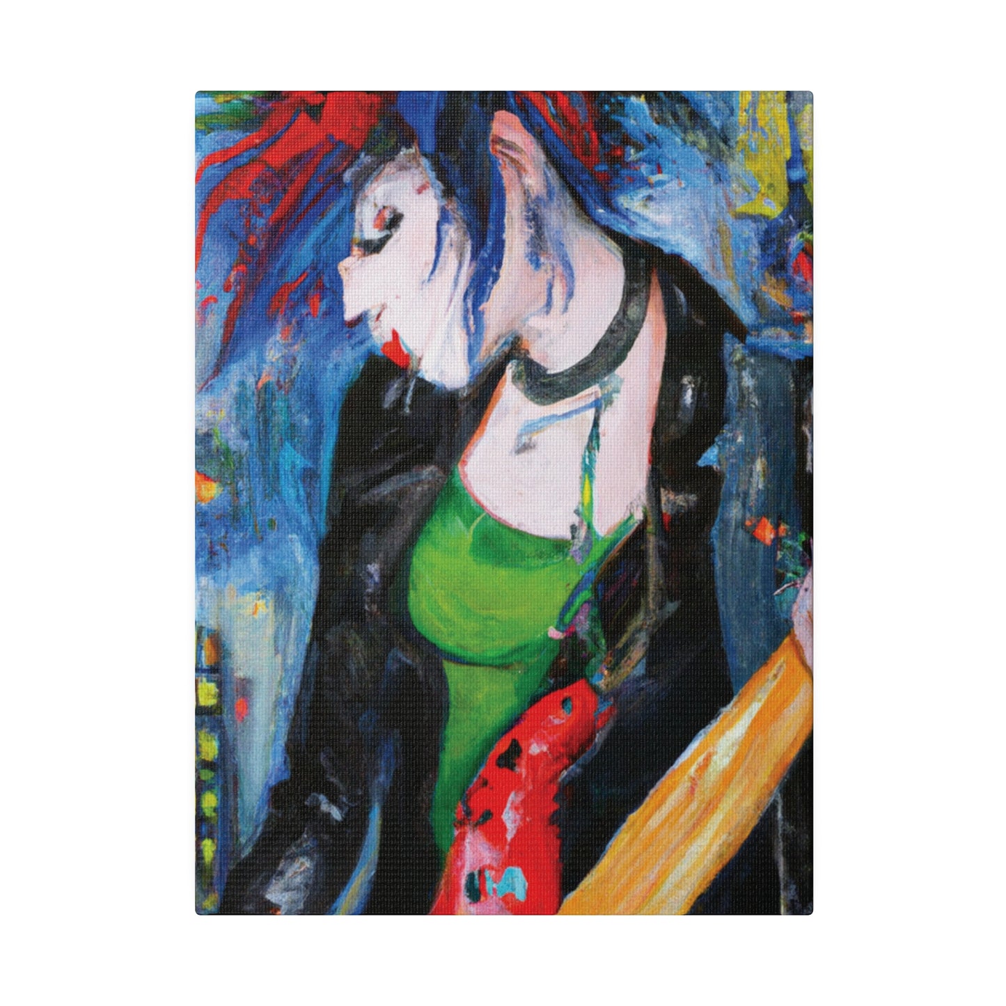 9423T - Rockstar Oil Painting Style Print | Poster | Home Decor | Wall Art | Music Art | Canvas