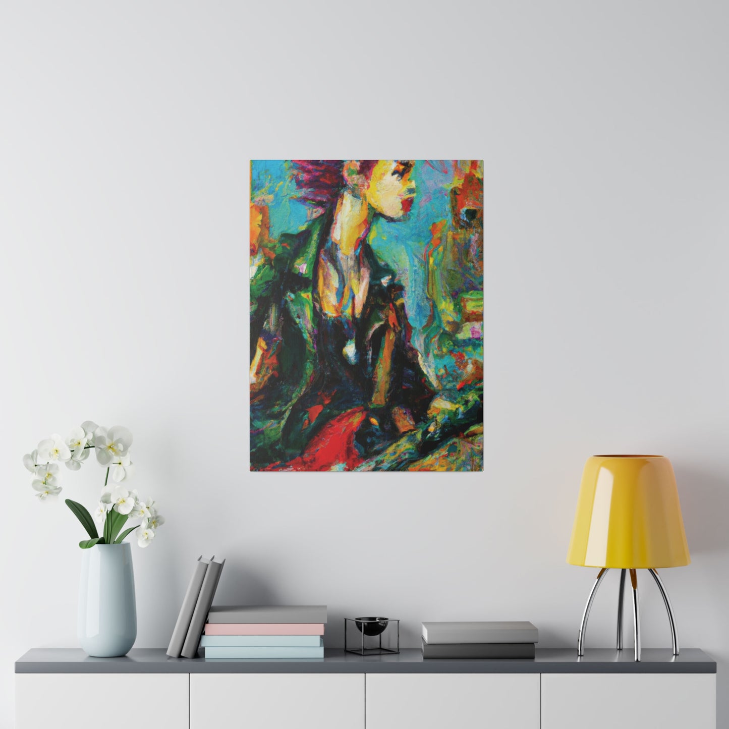 7063X - Rockstar Oil Painting Style Print | Poster | Home Decor | Wall Art | Music Art | Canvas