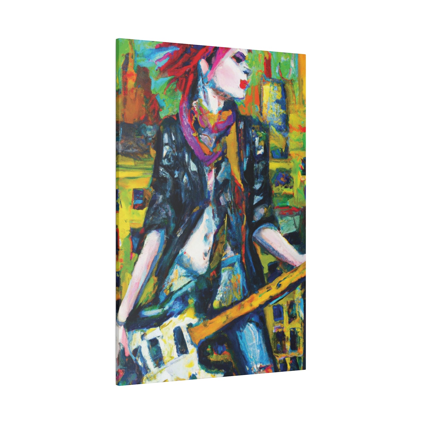 3589A - Rockstar Oil Painting Style Print | Poster | Home Decor | Wall Art | Music Art | Canvas