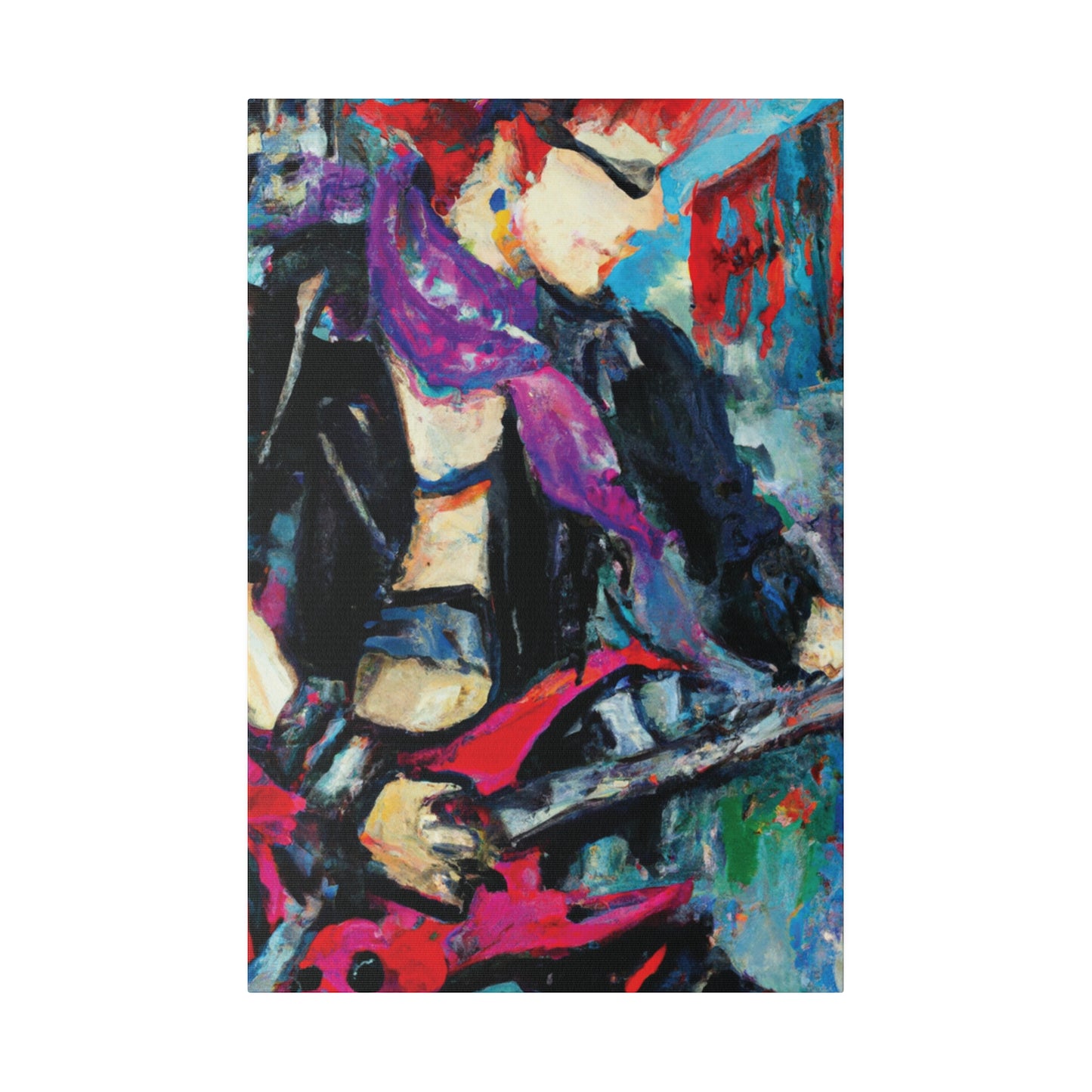 208D - Rockstar Oil Painting Style Print | Poster | Home Decor | Wall Art | Music Art | Canvas