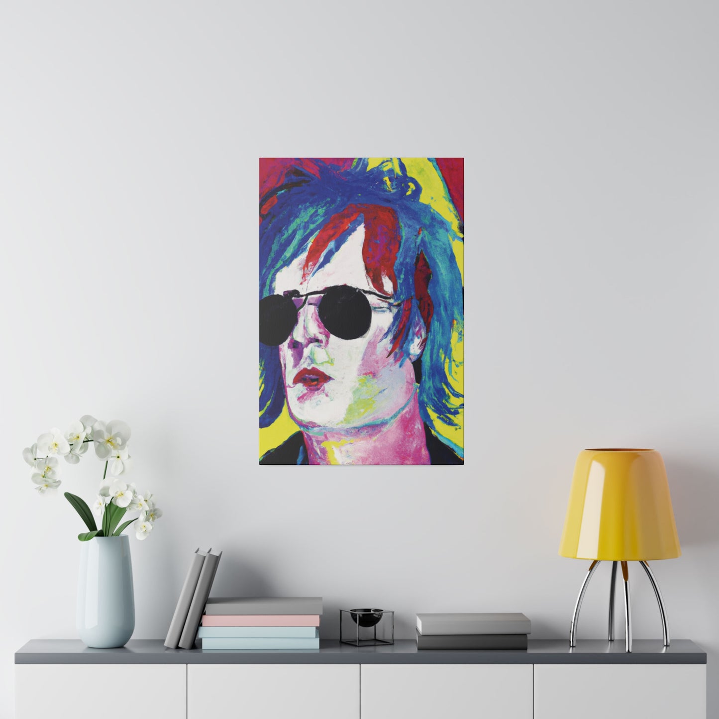 7634A - Rockstar Painting Print | Face | Abstract | Poster | Home Decor | Wall Art | Music Art | Canvas