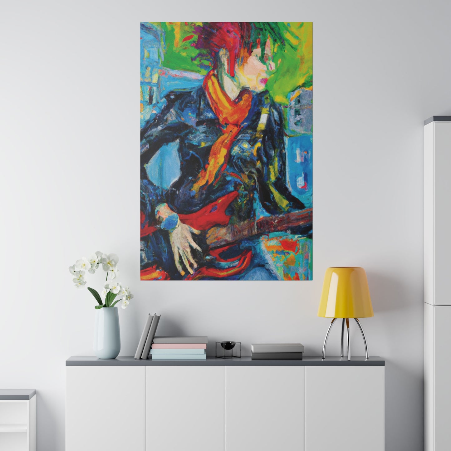 935O - Rockstar Oil Painting Style Print | Poster | Home Decor | Wall Art | Music Art | Canvas