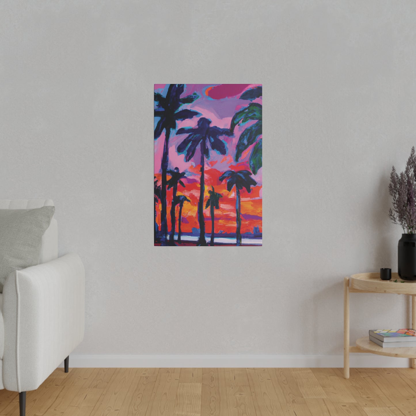 4754Q - Miami Beach Sunset Painting Print | Miami | Beach | Sunset | Poster | Home Decor | Wall Art | Canvas
