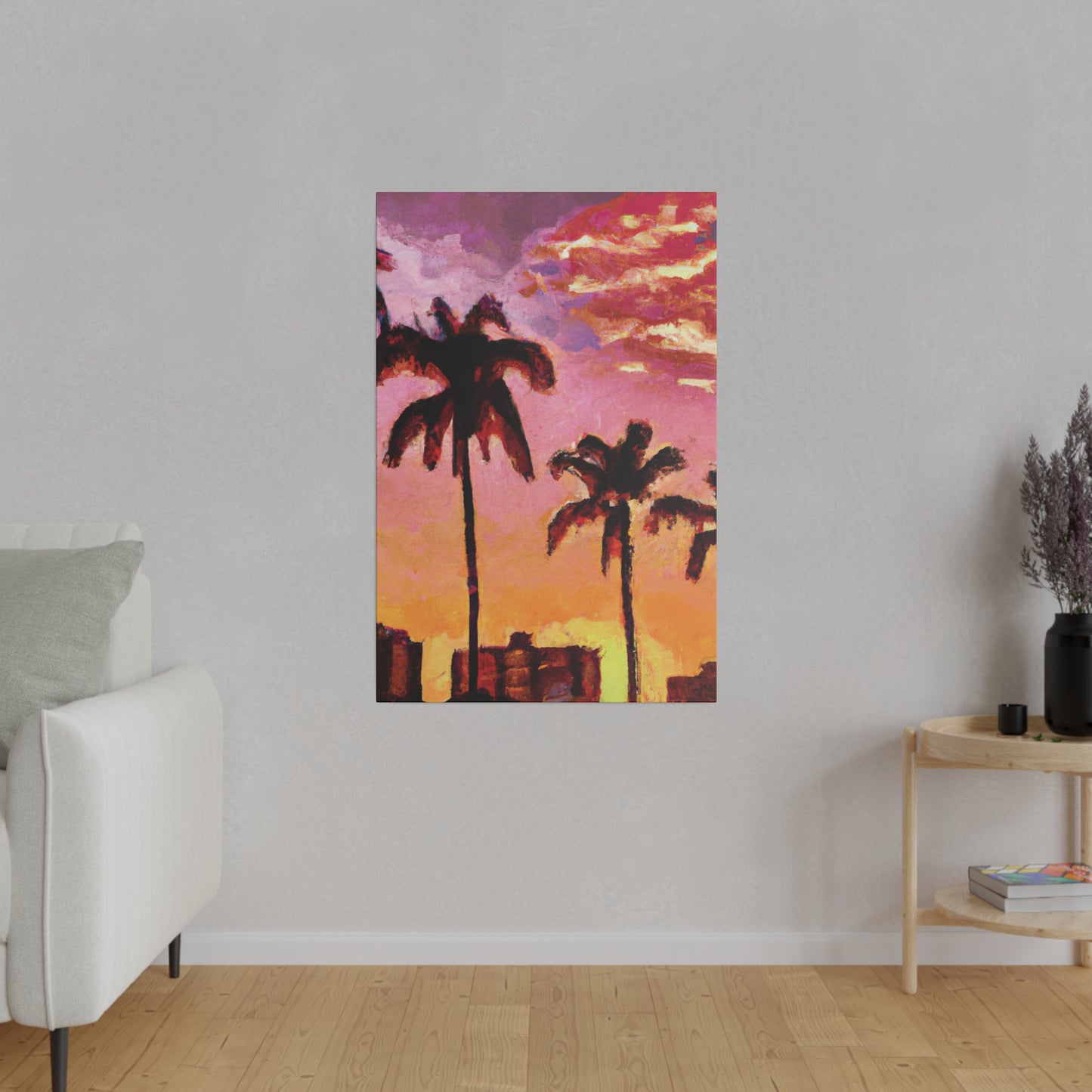 7485A - Miami Beach Sunset Painting Print | Miami | Beach | Sunset | Poster | Home Decor | Wall Art | Canvas