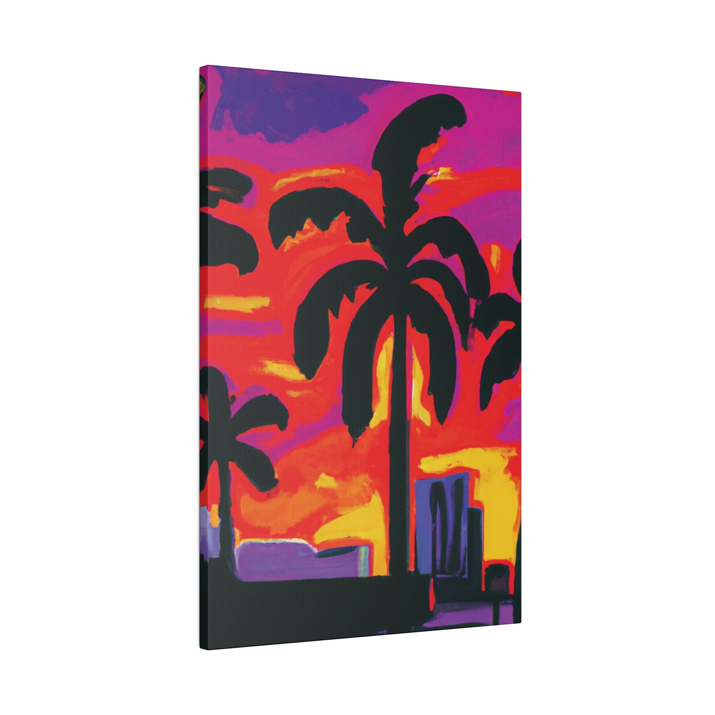 4066V - Miami Beach Sunset Painting Print | Miami | Beach | Sunset | Poster | Home Decor | Wall Art | Canvas