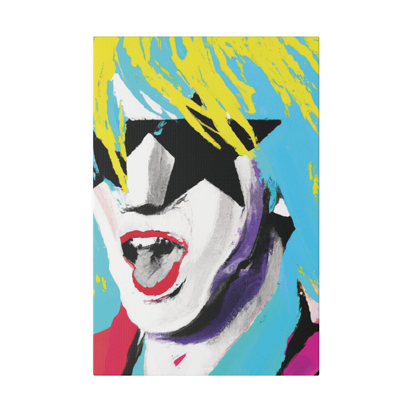 8736P - Rockstar Painting Print | Face | Abstract | Poster | Home Decor | Wall Art | Music Art | Canvas