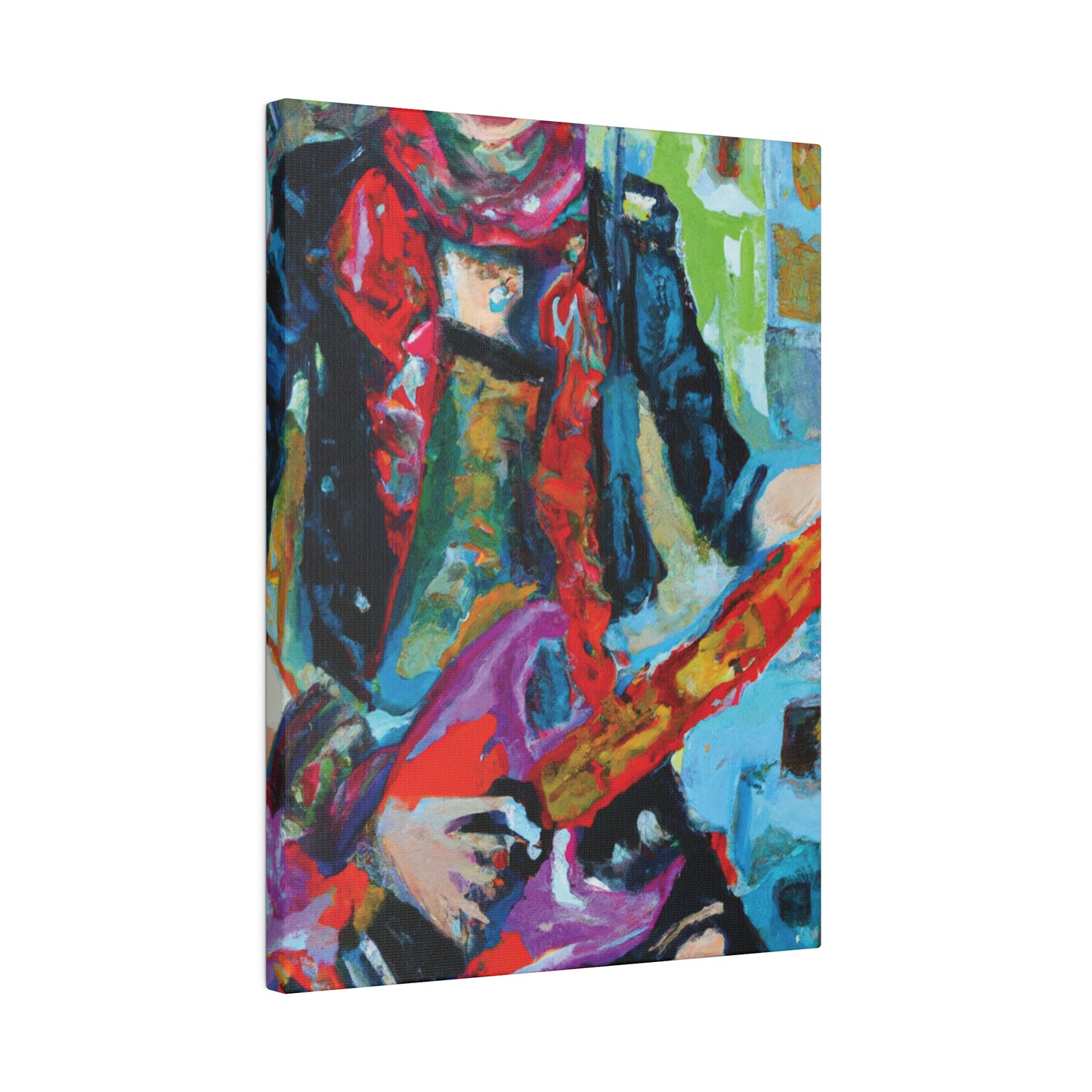 4286K - Rockstar Oil Painting Style Print | Poster | Home Decor | Wall Art | Music Art | Canvas