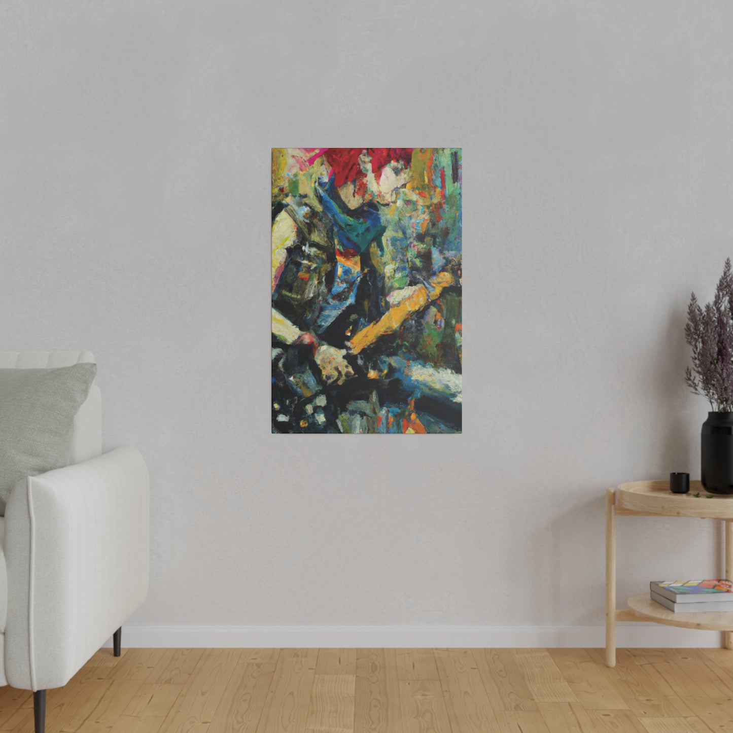 3758W - Rockstar Oil Painting Style Print | Poster | Home Decor | Wall Art | Music Art | Canvas