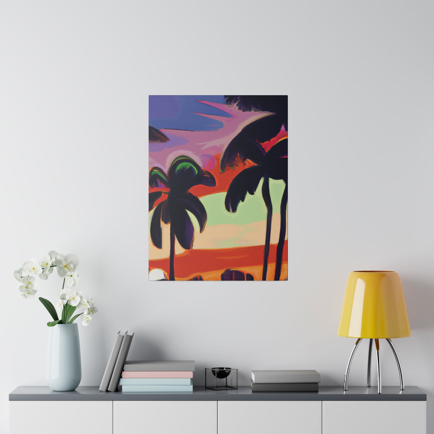 4438V - Miami Beach Sunset Painting Print | Miami | Beach | Sunset | Poster | Home Decor | Wall Art | Canvas