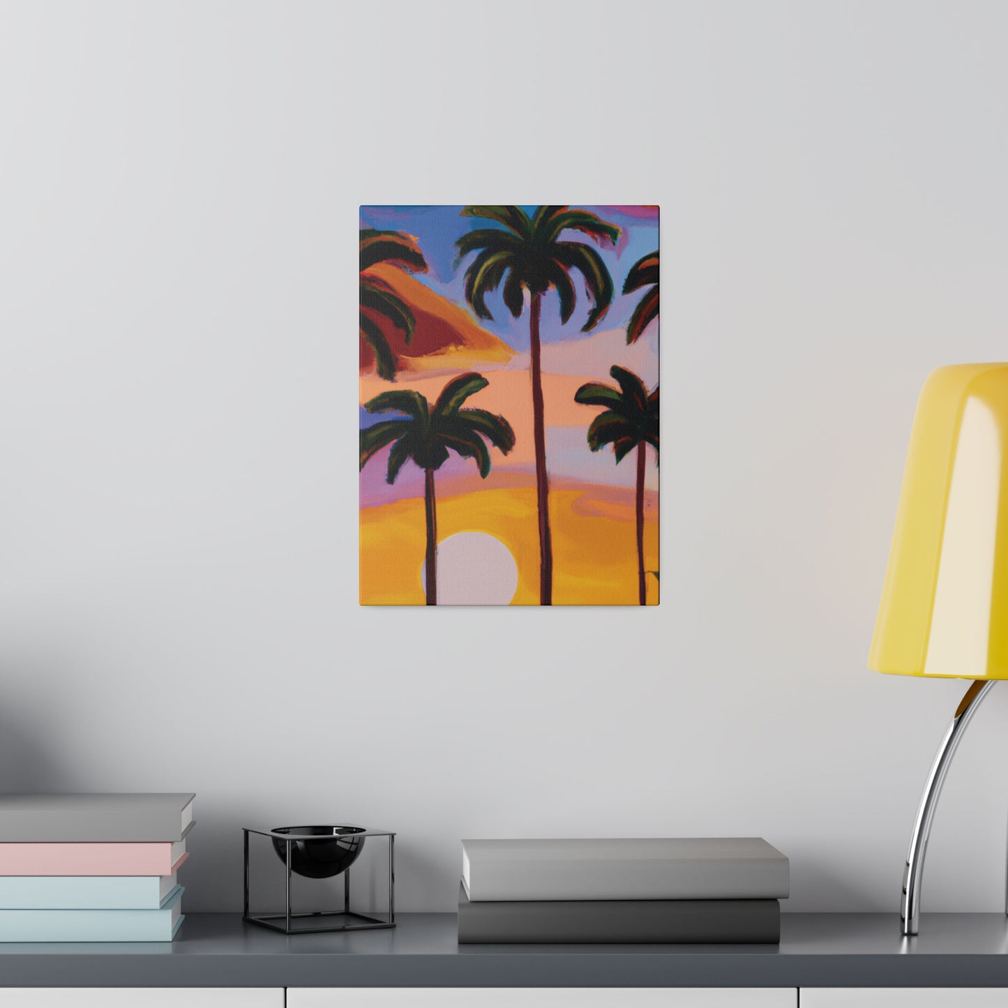 3282K - Miami Beach Sunset Painting Print | Miami | Beach | Sunset | Poster | Home Decor | Wall Art | Canvas