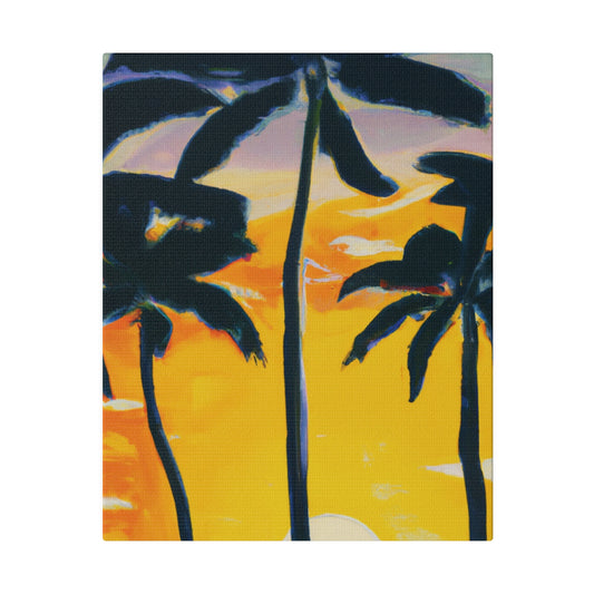 7390N - Miami Beach Sunset Painting Print | Miami | Beach | Sunset | Poster | Home Decor | Wall Art | Canvas