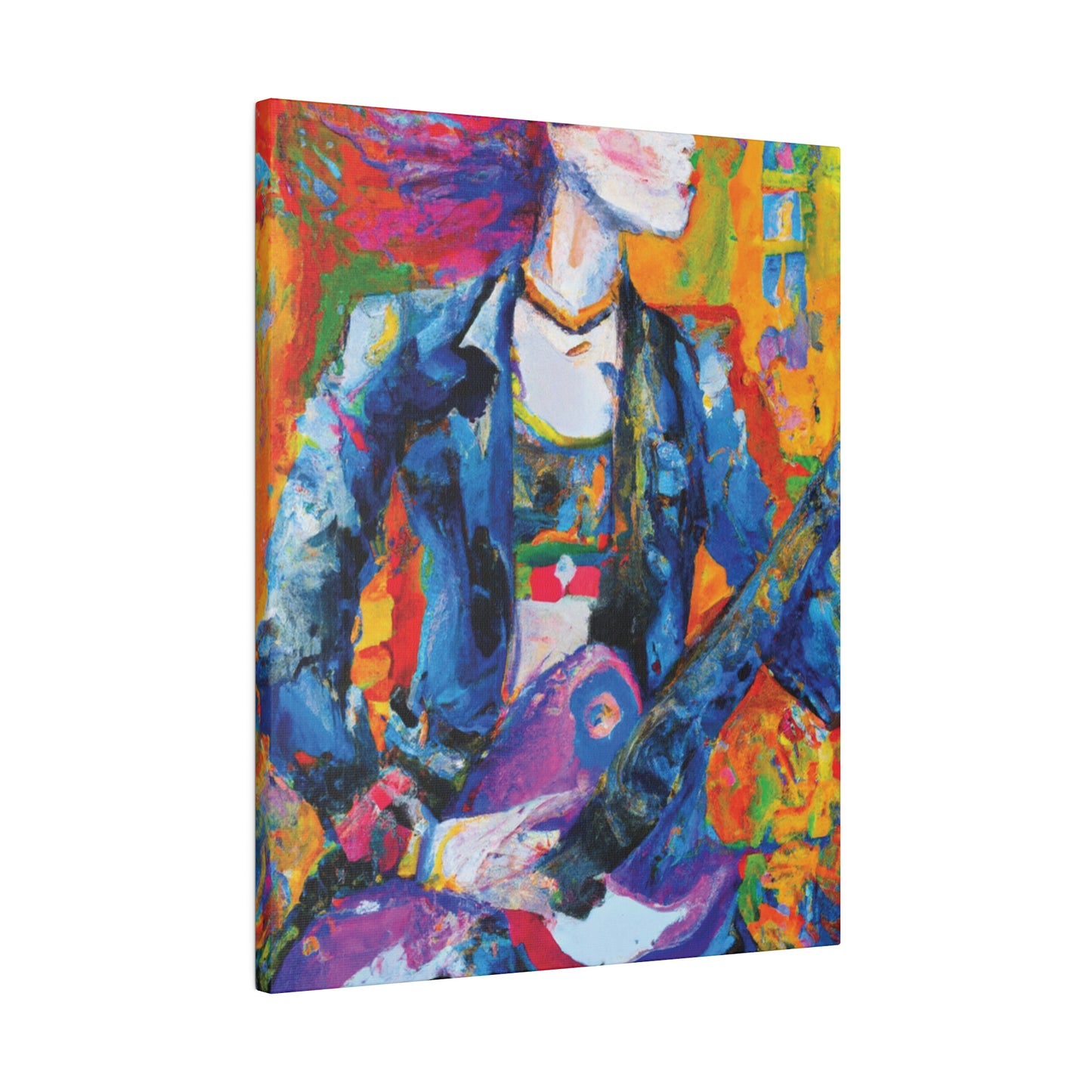 8135R - Rockstar Oil Painting Style Print | Poster | Home Decor | Wall Art | Music Art | Canvas