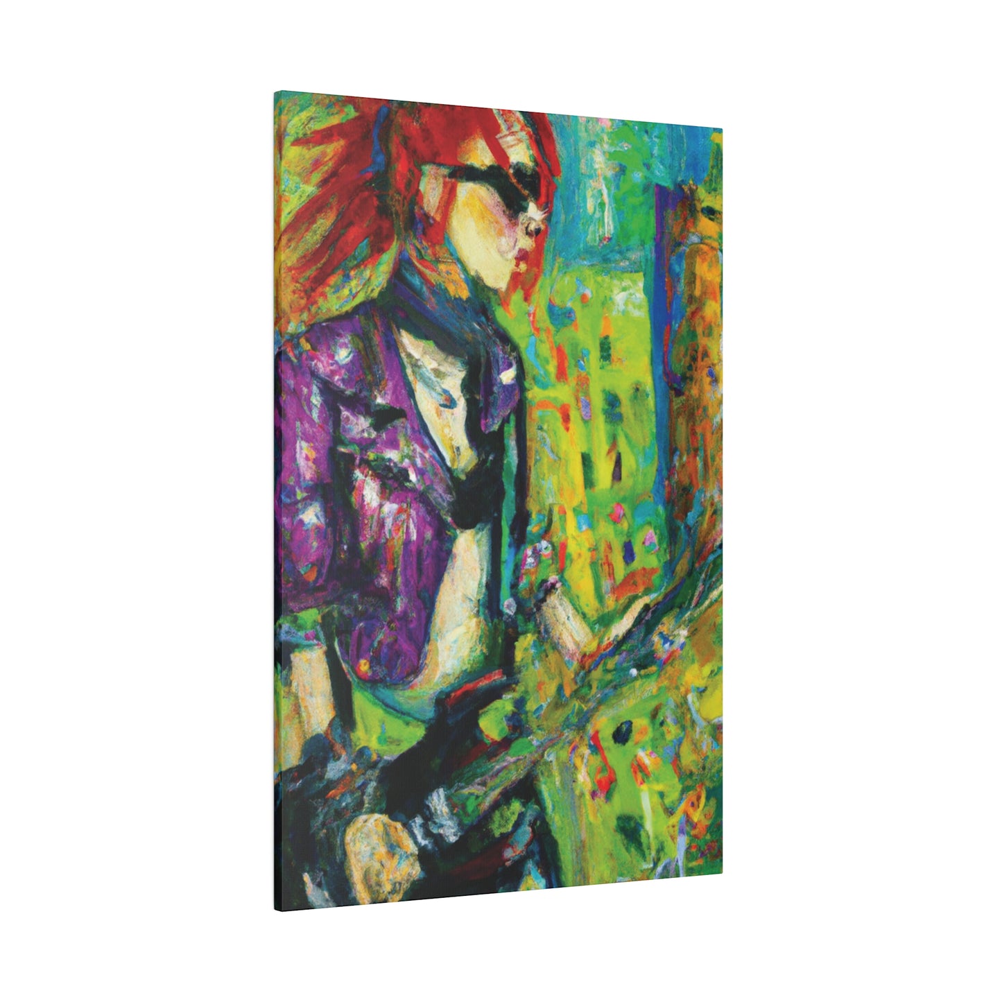 6657U - Rockstar Oil Painting Style Print | Poster | Home Decor | Wall Art | Music Art | Canvas