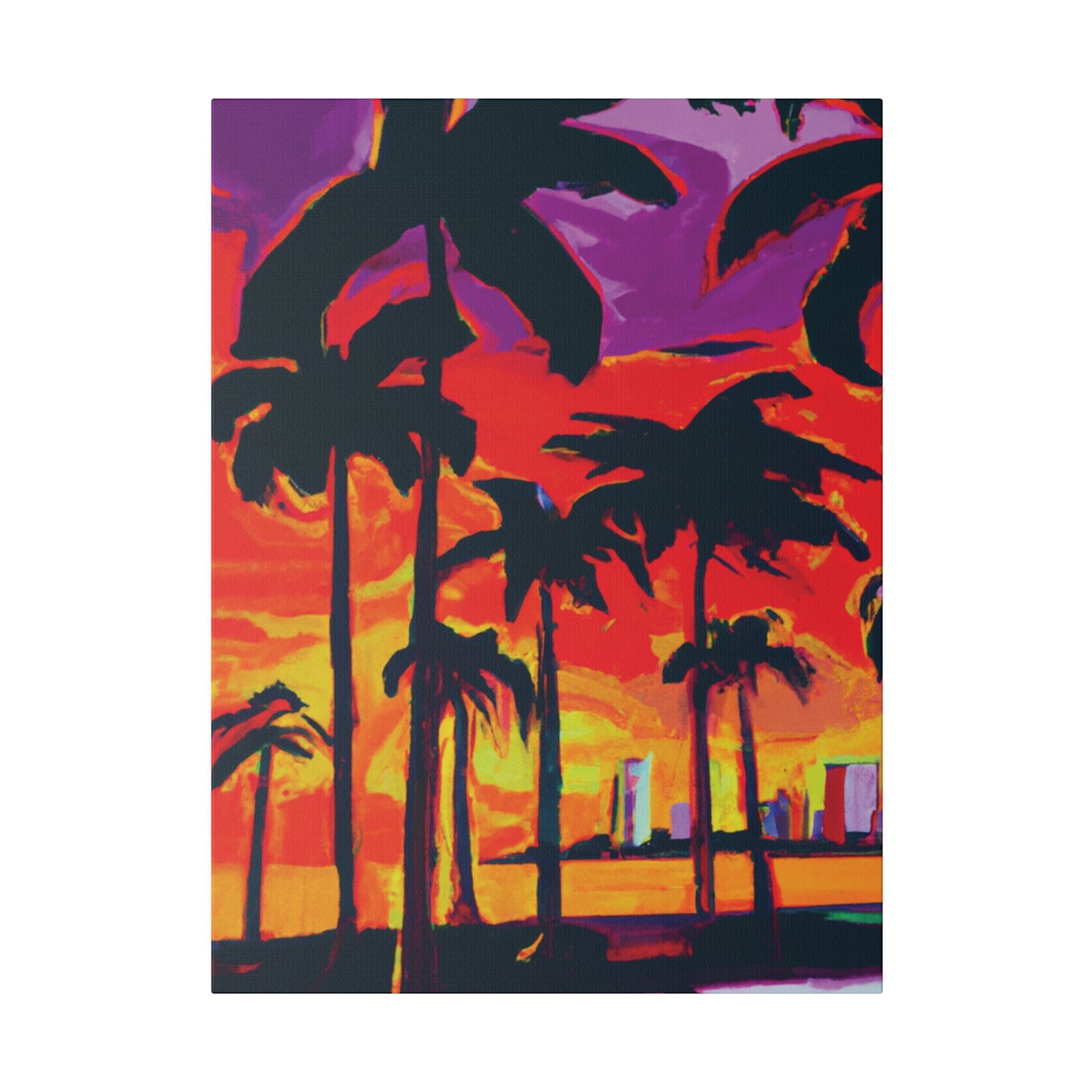 3128K - Miami Beach Sunset Painting Print | Miami | Beach | Sunset | Poster | Home Decor | Wall Art | Canvas