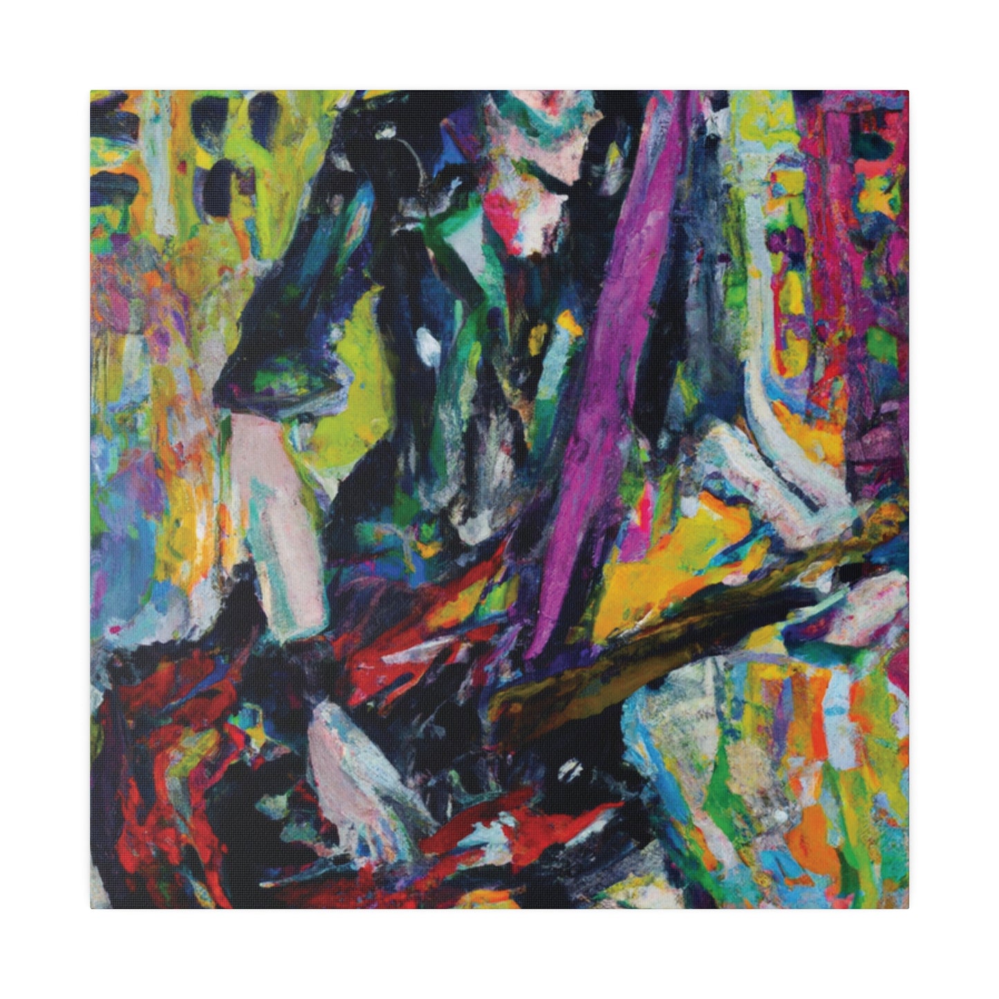 5521G - Rockstar Oil Painting Style Print | Poster | Home Decor | Wall Art | Music Art | Canvas