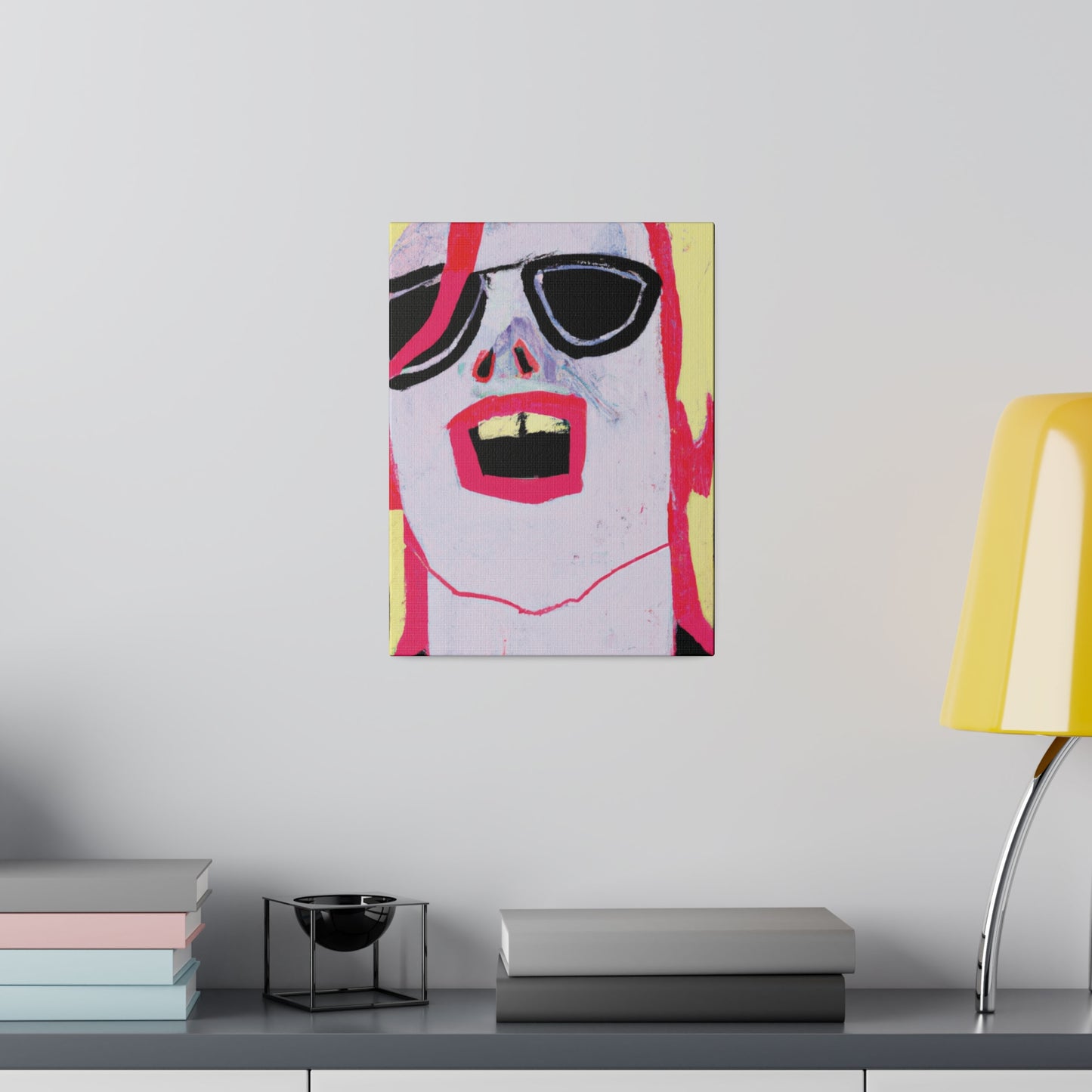 6233M - Rockstar Painting Print | Face | Abstract | Poster | Home Decor | Wall Art | Music Art | Canvas