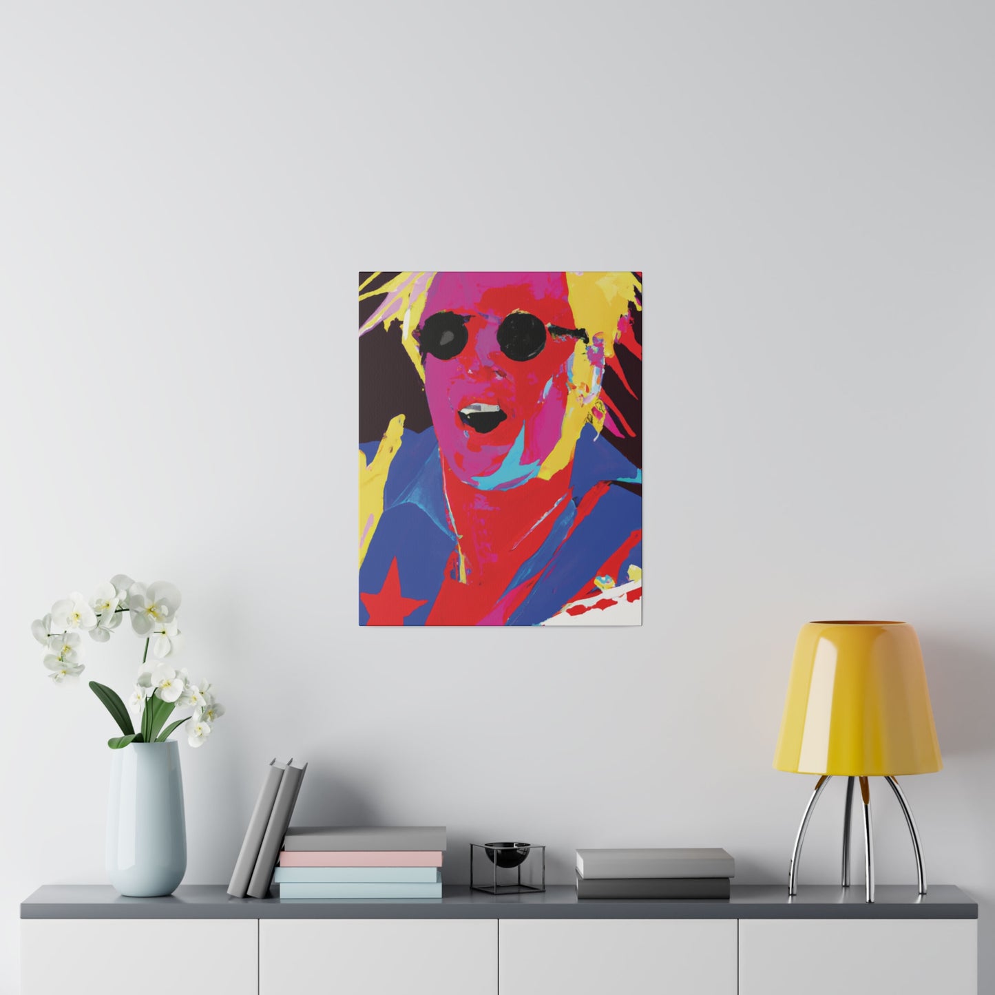 1327M - Rockstar Painting Print | Face | Abstract | Poster | Home Decor | Wall Art | Music Art | Canvas