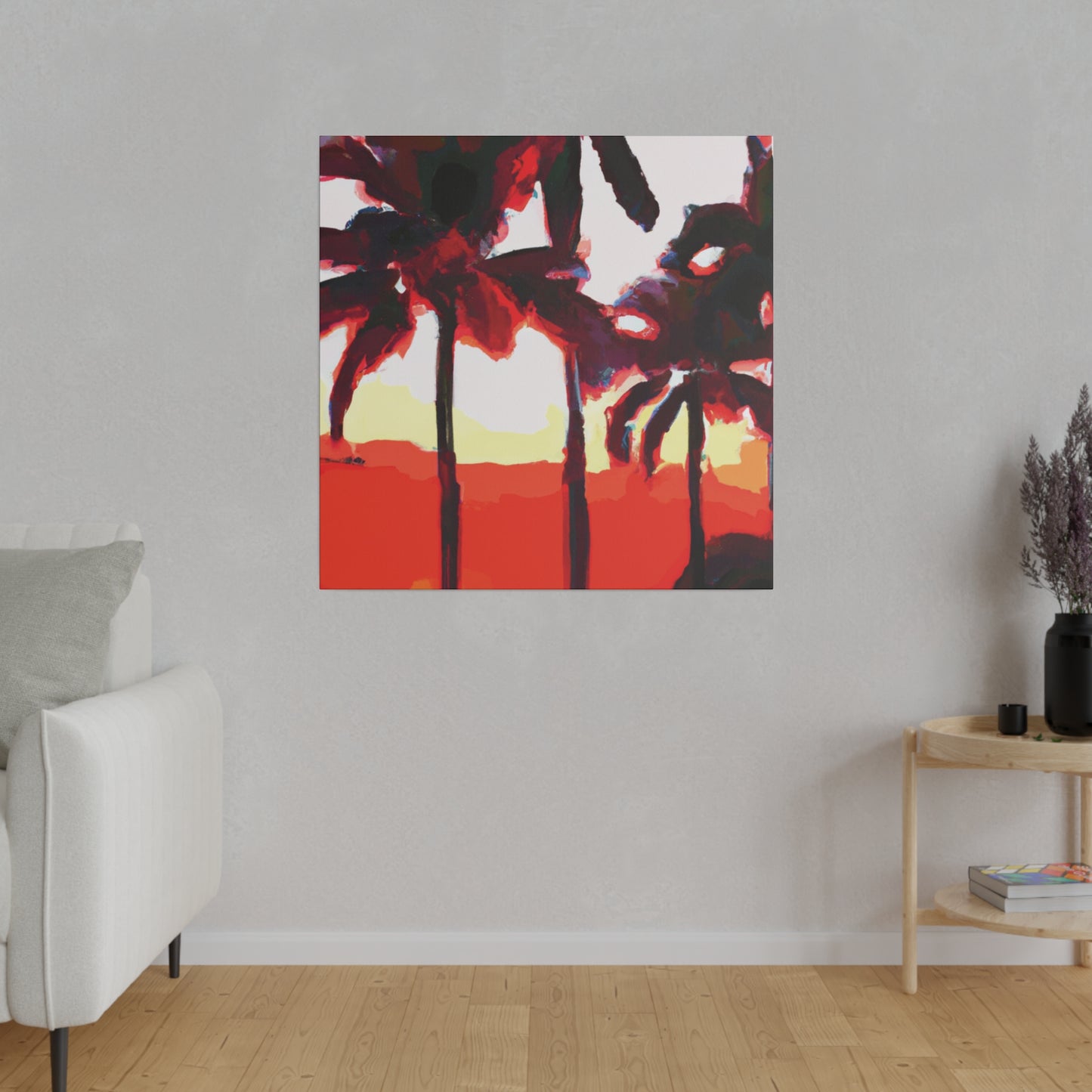 6831K - Miami Beach Sunset Painting Print | Miami | Beach | Sunset | Poster | Home Decor | Wall Art | Canvas