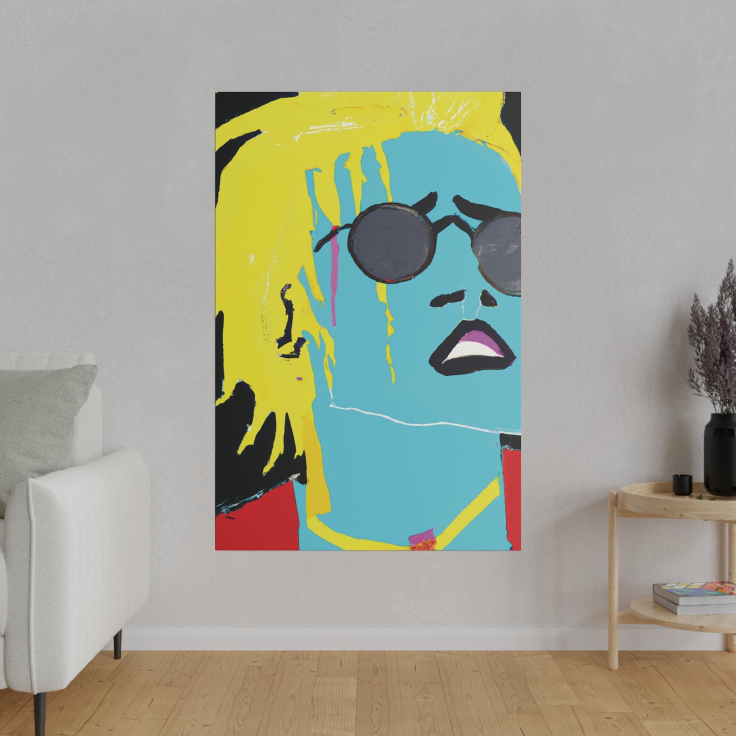 3863S - Rockstar Painting Print | Face | Abstract | Poster | Home Decor | Wall Art | Music Art | Canvas