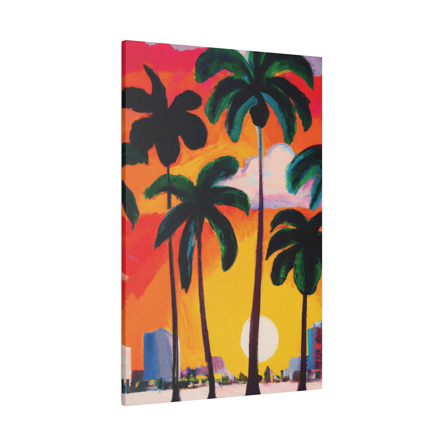 4327O - Miami Beach Sunset Painting Print | Miami | Beach | Sunset | Poster | Home Decor | Wall Art | Canvas