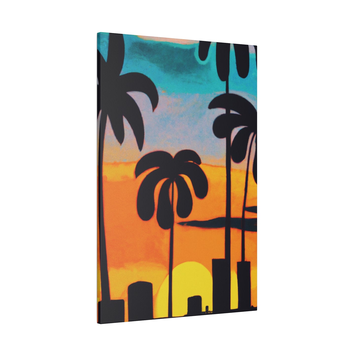 6878U - Miami Beach Sunset Painting Print | Miami | Beach | Sunset | Poster | Home Decor | Wall Art | Canvas