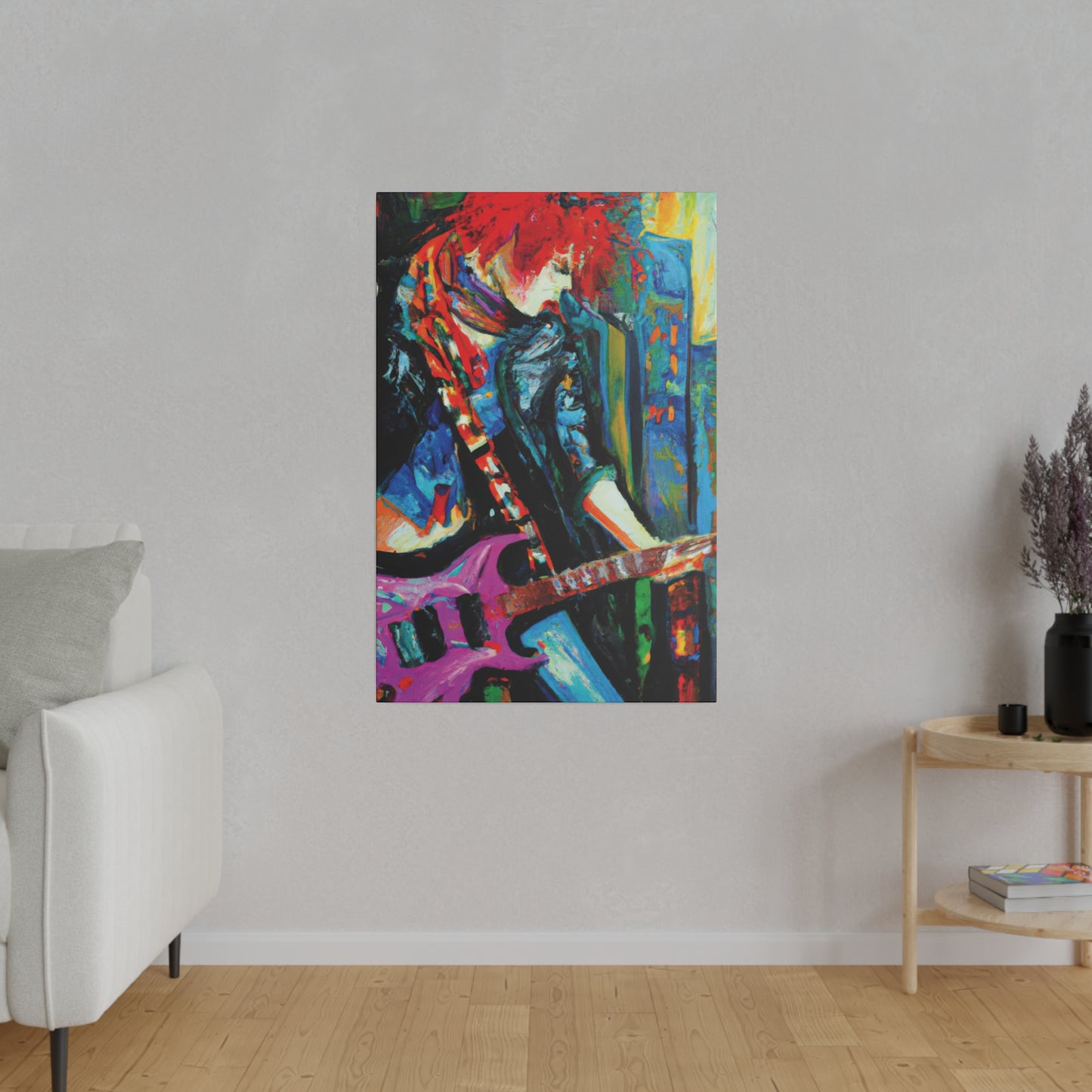 8461D - Rockstar Oil Painting Style Print | Poster | Home Decor | Wall Art | Music Art | Canvas
