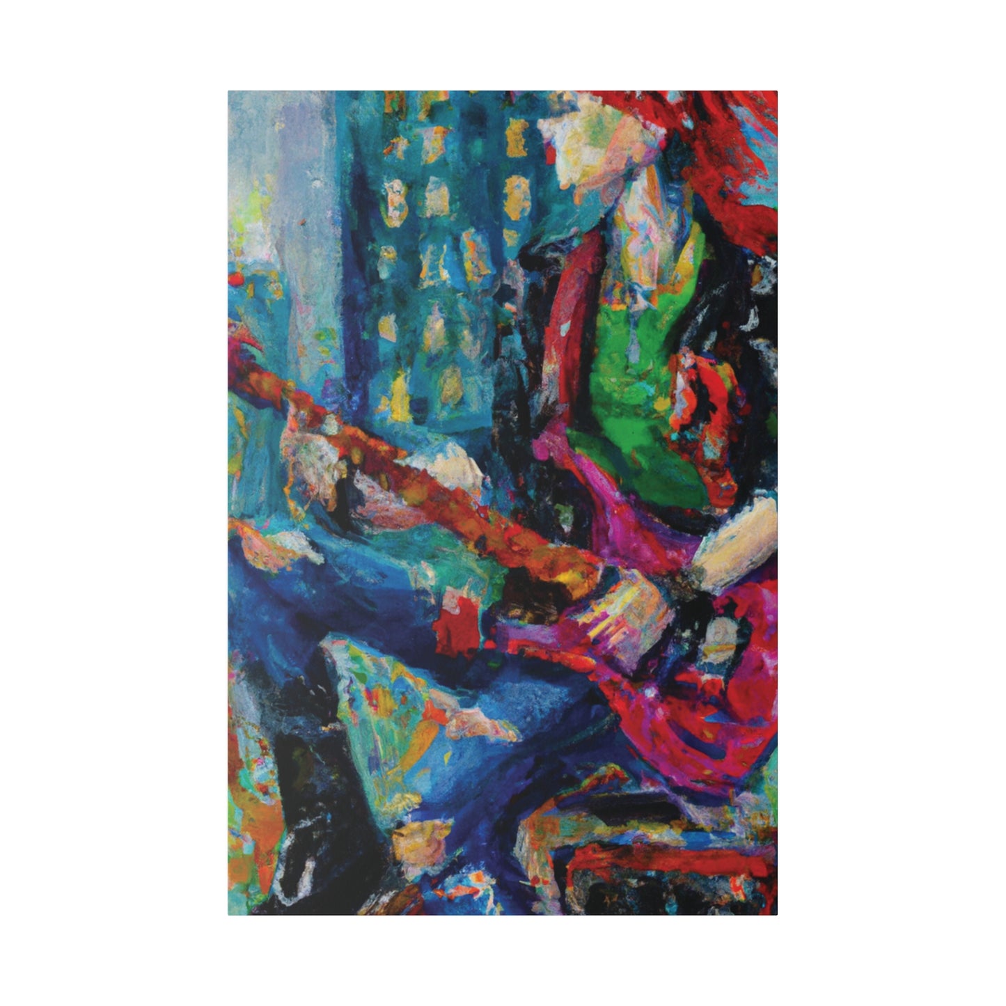 5937P - Rockstar Oil Painting Style Print | Poster | Home Decor | Wall Art | Music Art | Canvas