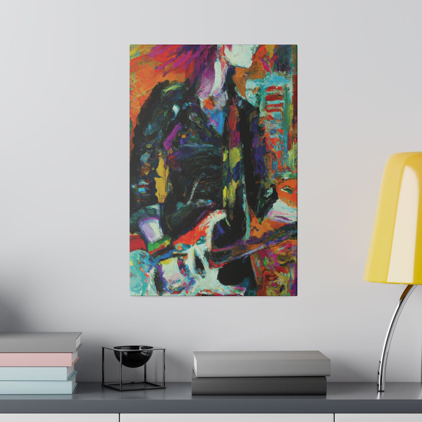 8673Z - Rockstar Oil Painting Style Print | Poster | Home Decor | Wall Art | Music Art | Canvas