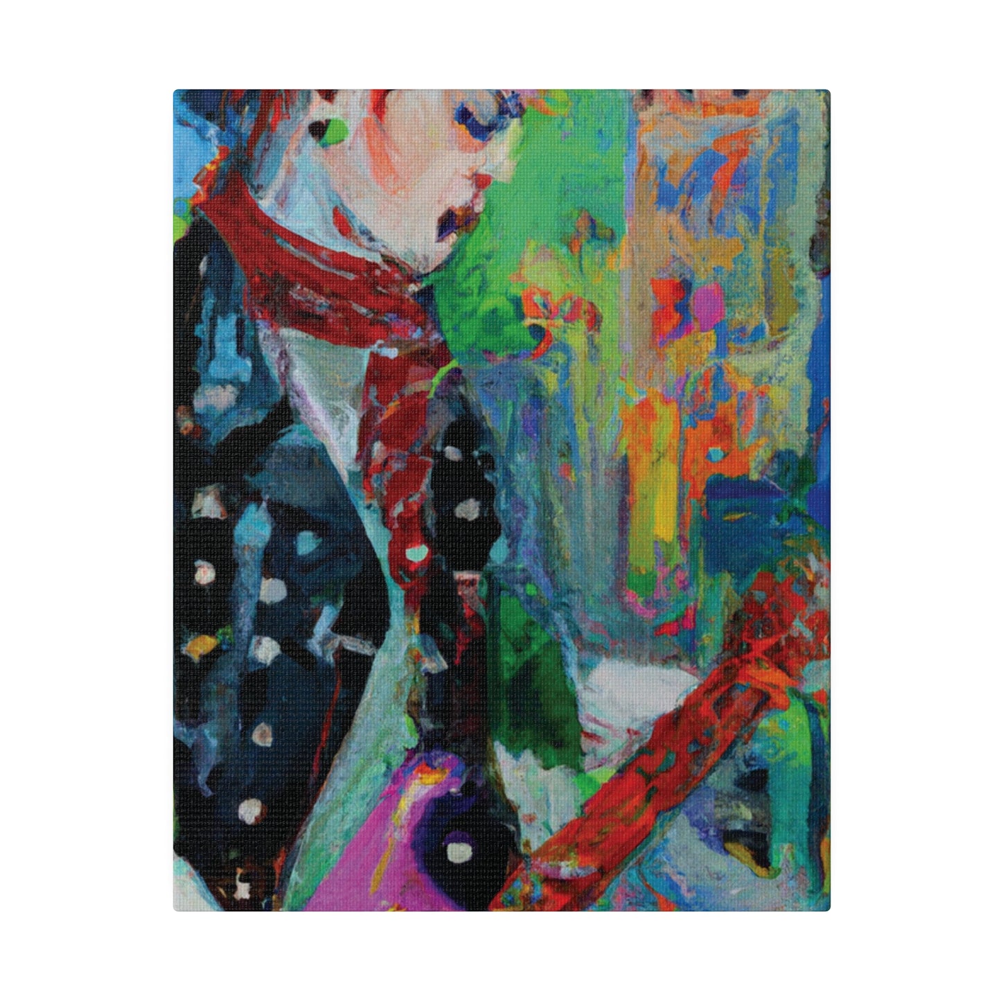 9721W - Rockstar Oil Painting Style Print | Poster | Home Decor | Wall Art | Music Art | Canvas