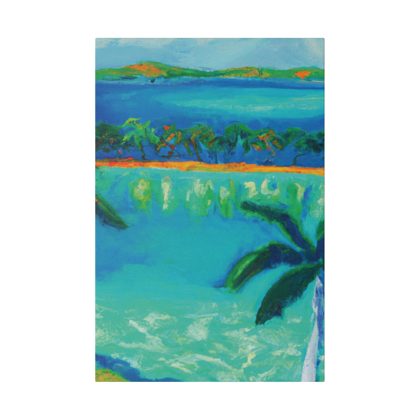 3784F - Bahamas Ocean Painting Print | Bahamas | Ocean | Beach | Poster | Home Decor | Wall Art | Canvas