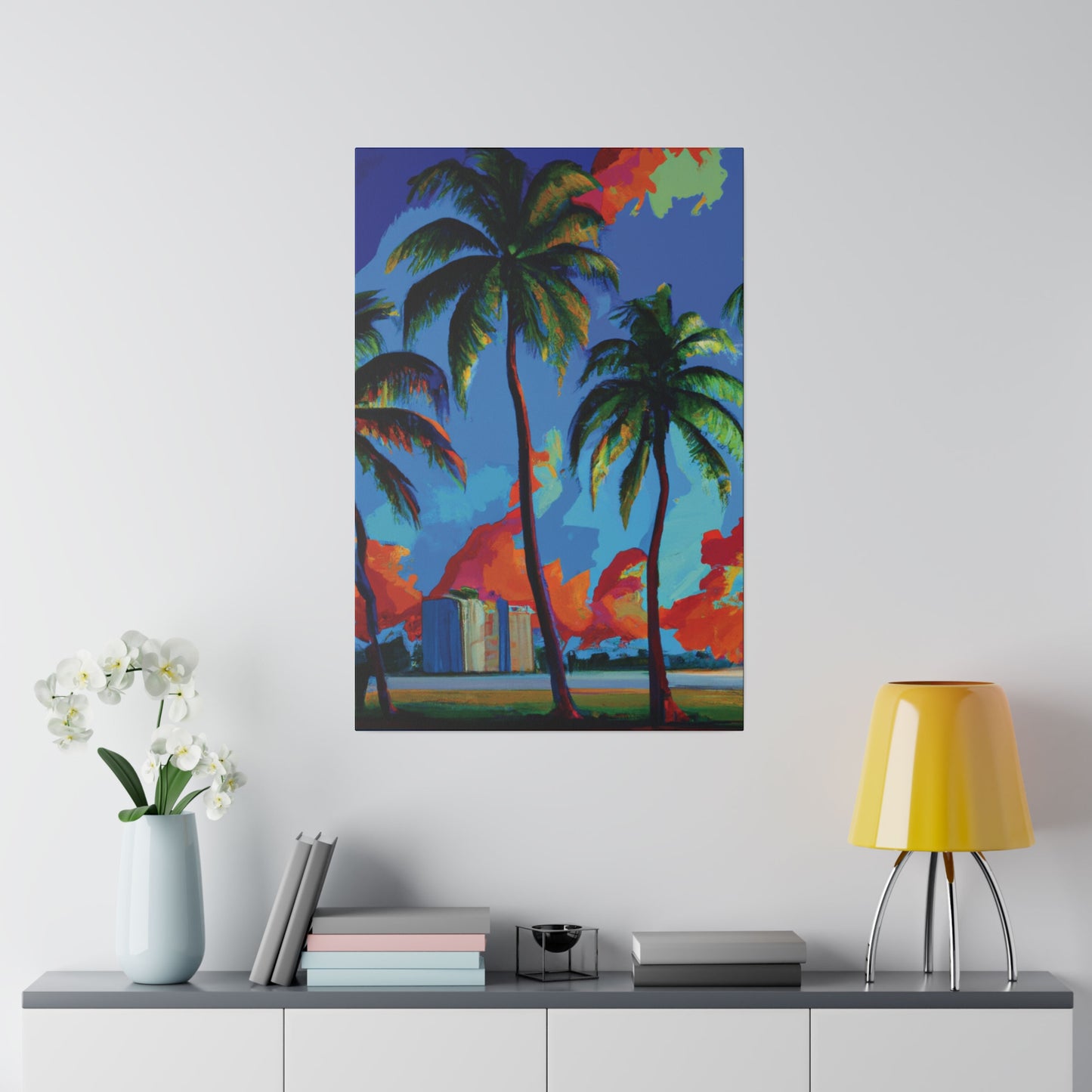 7382G - Miami Beach Sunset Painting Print | Miami | Beach | Sunset | Poster | Home Decor | Wall Art | Canvas