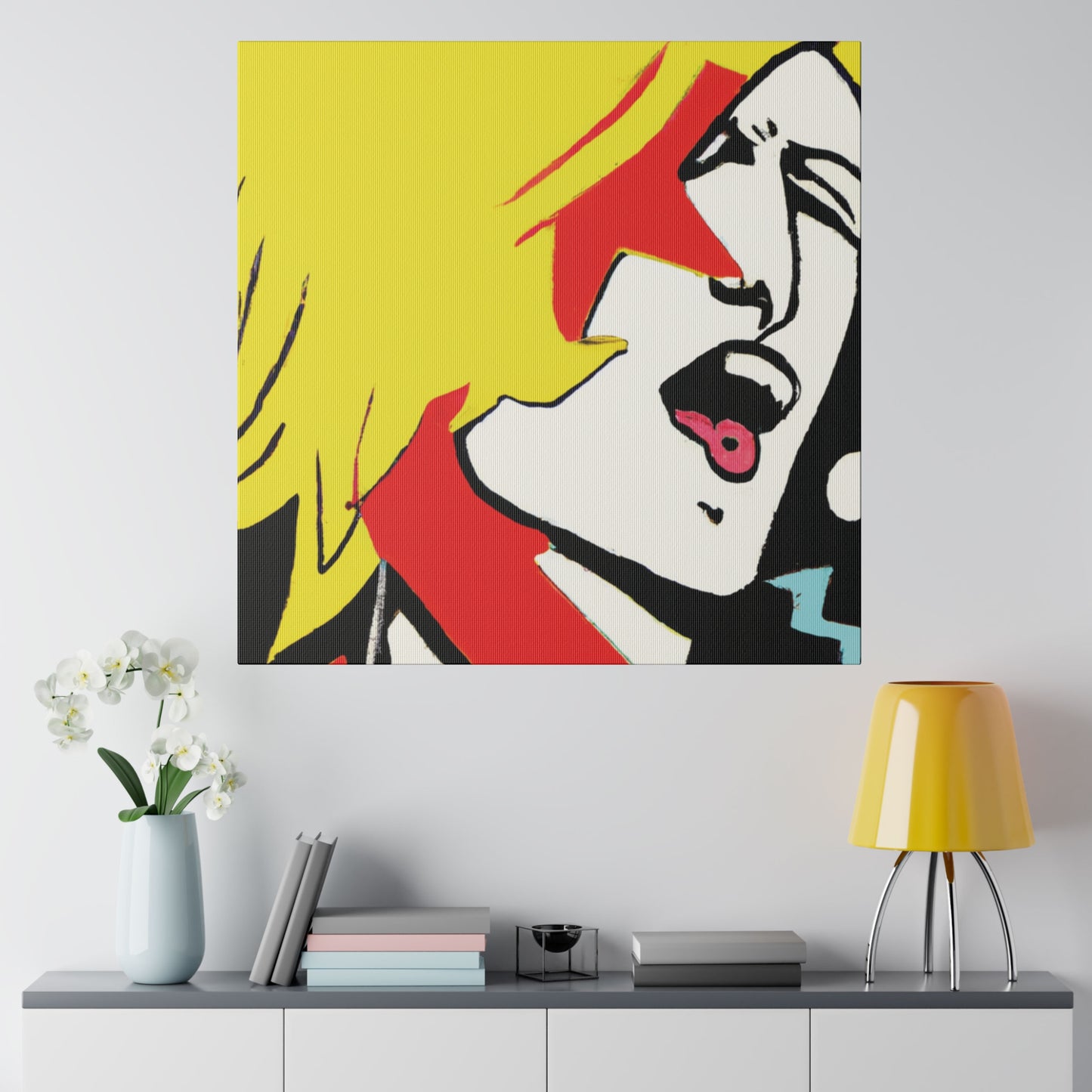 6373A - Rockstar Painting Print | Face | Abstract | Poster | Home Decor | Wall Art | Music Art | Canvas