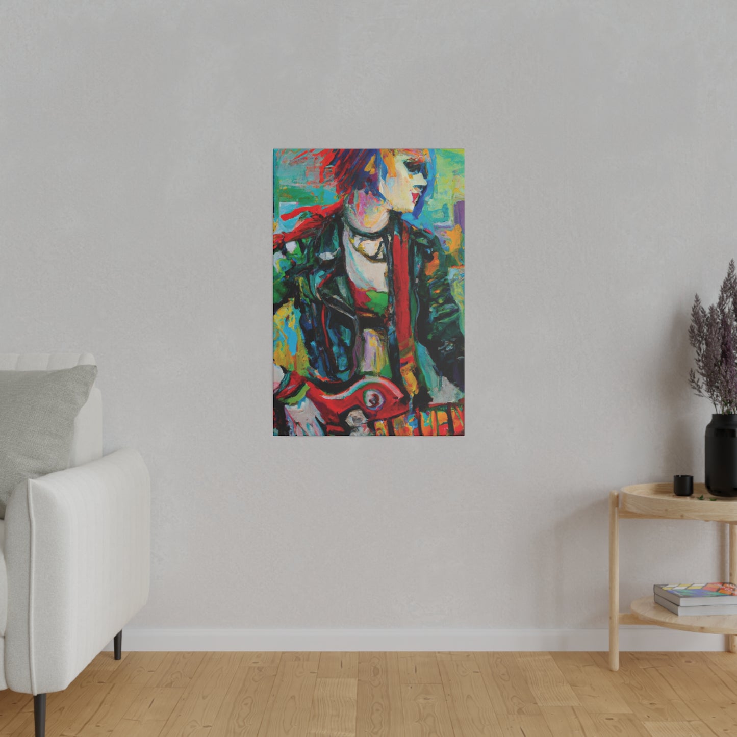 7245X - Rockstar Oil Painting Style Print | Poster | Home Decor | Wall Art | Music Art | Canvas